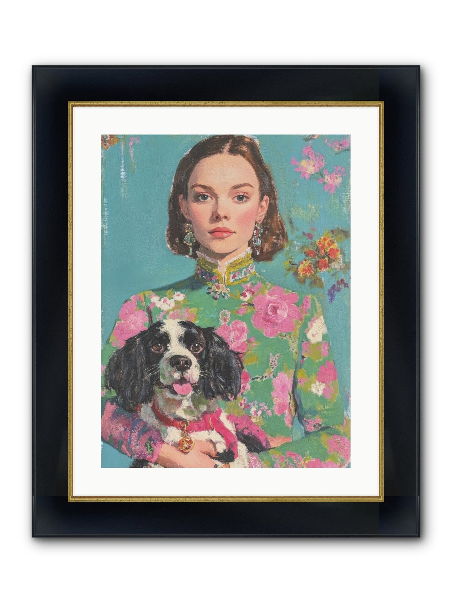 Sweet Darling Mine Framed Print - Wide Black w/Gold 18x24