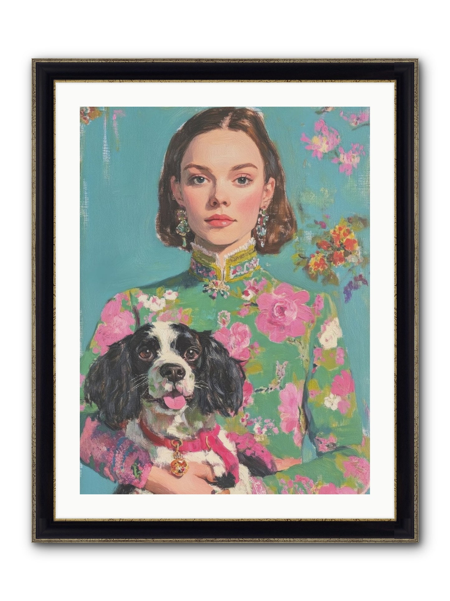 Sweet Darling Mine Framed Print - Black & Gold 24x32