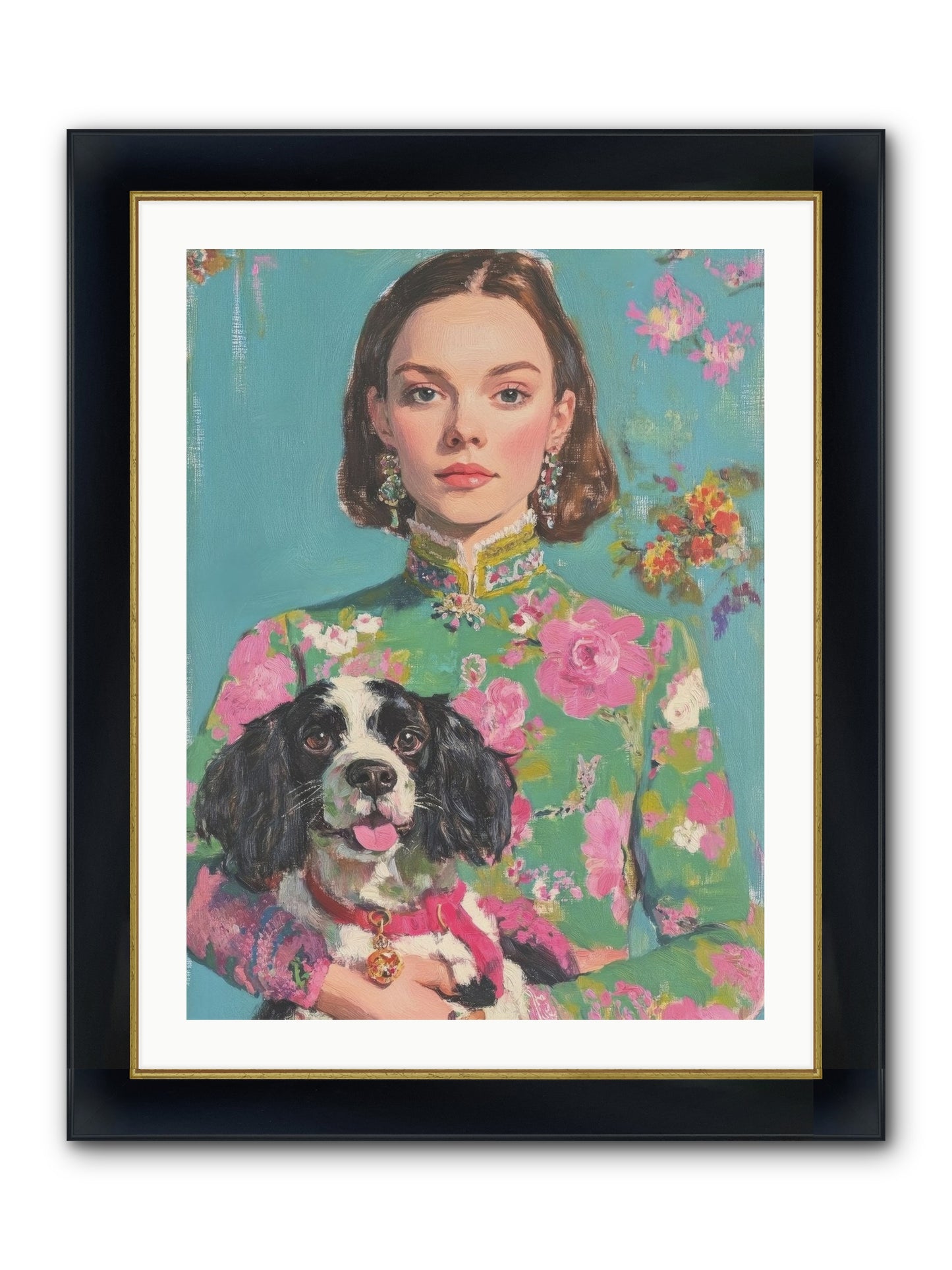 Sweet Darling Mine Framed Print - Wide Black w/Gold 24x32