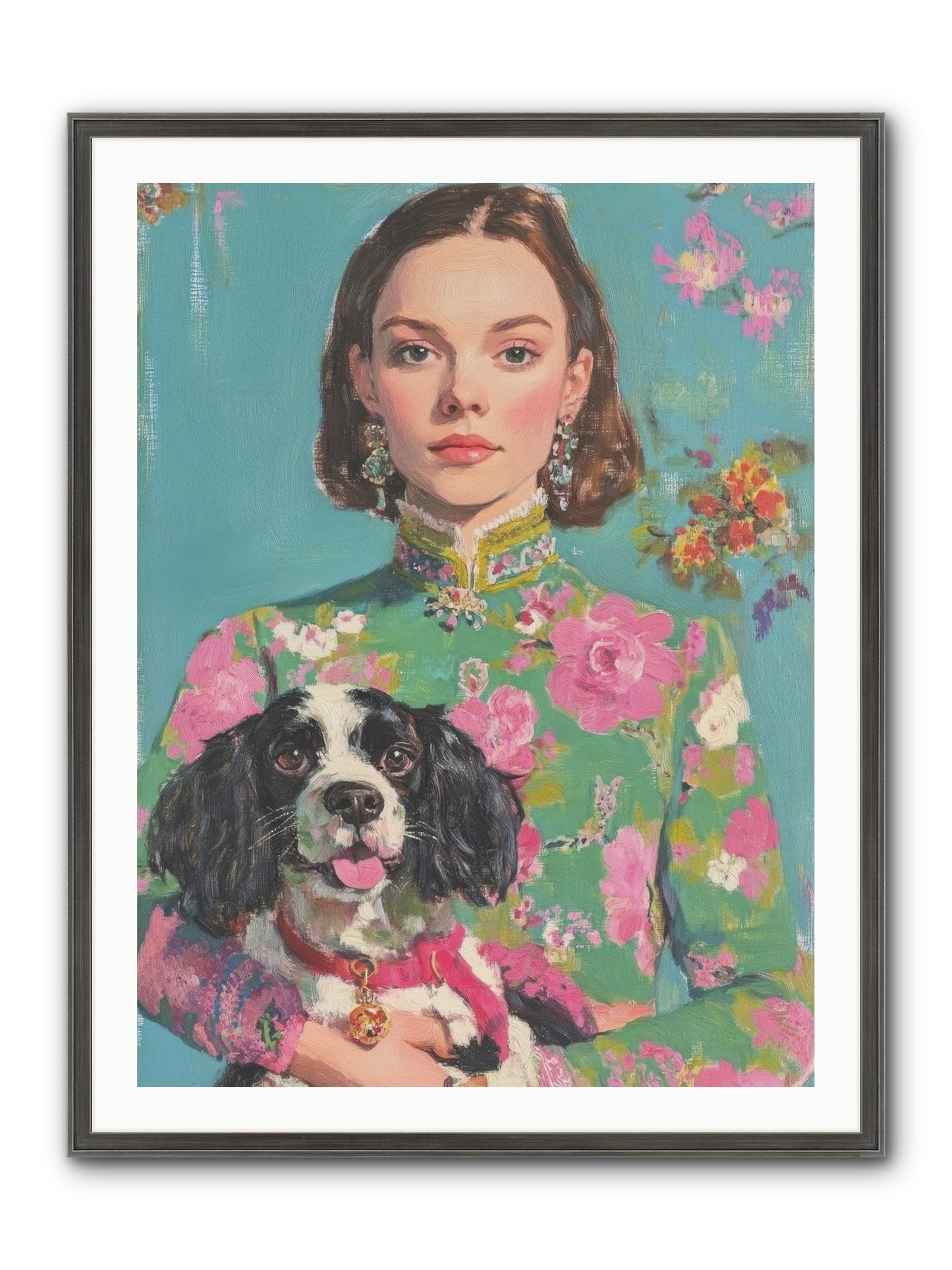 Sweet Darling Mine Framed Print - Slimwoods Black/Silver 30x40