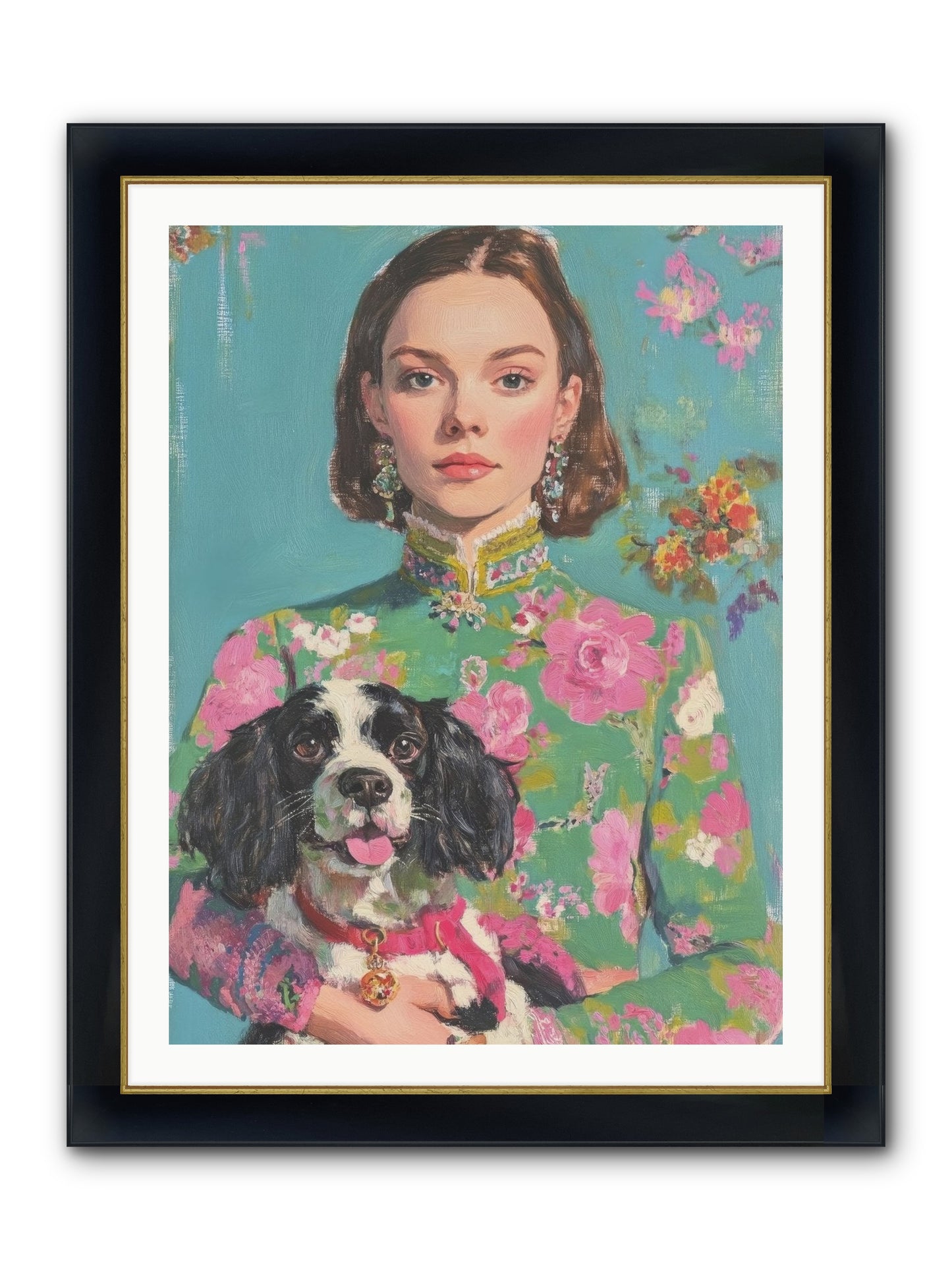 Sweet Darling Mine Framed Print - Wide Black w/Gold 30x40