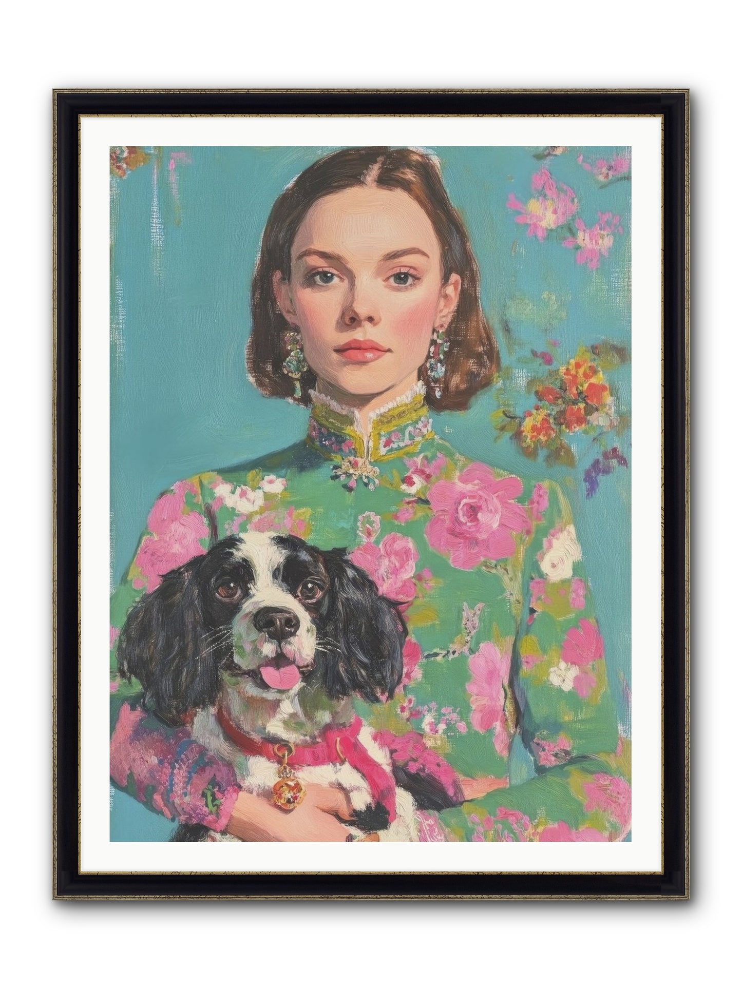 Sweet Darling Mine Framed Print - Black & Gold 36x48