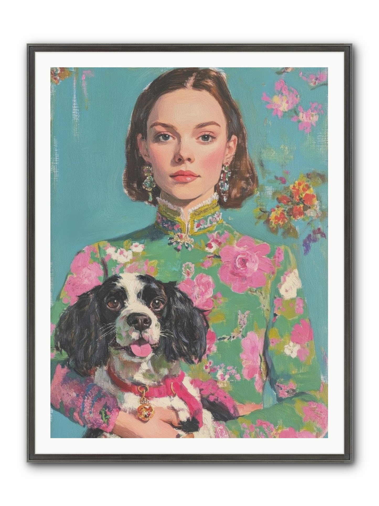 Sweet Darling Mine Framed Print - Slimwoods Black/Silver 36x48