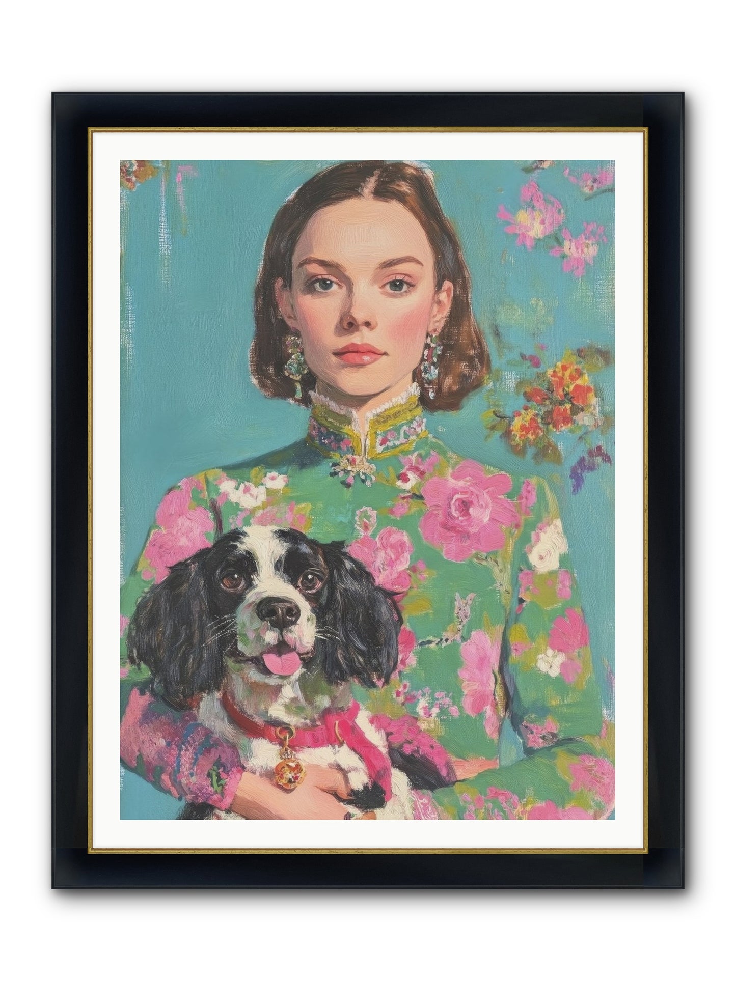 Sweet Darling Mine Framed Print - Wide Black w/Gold 36x48