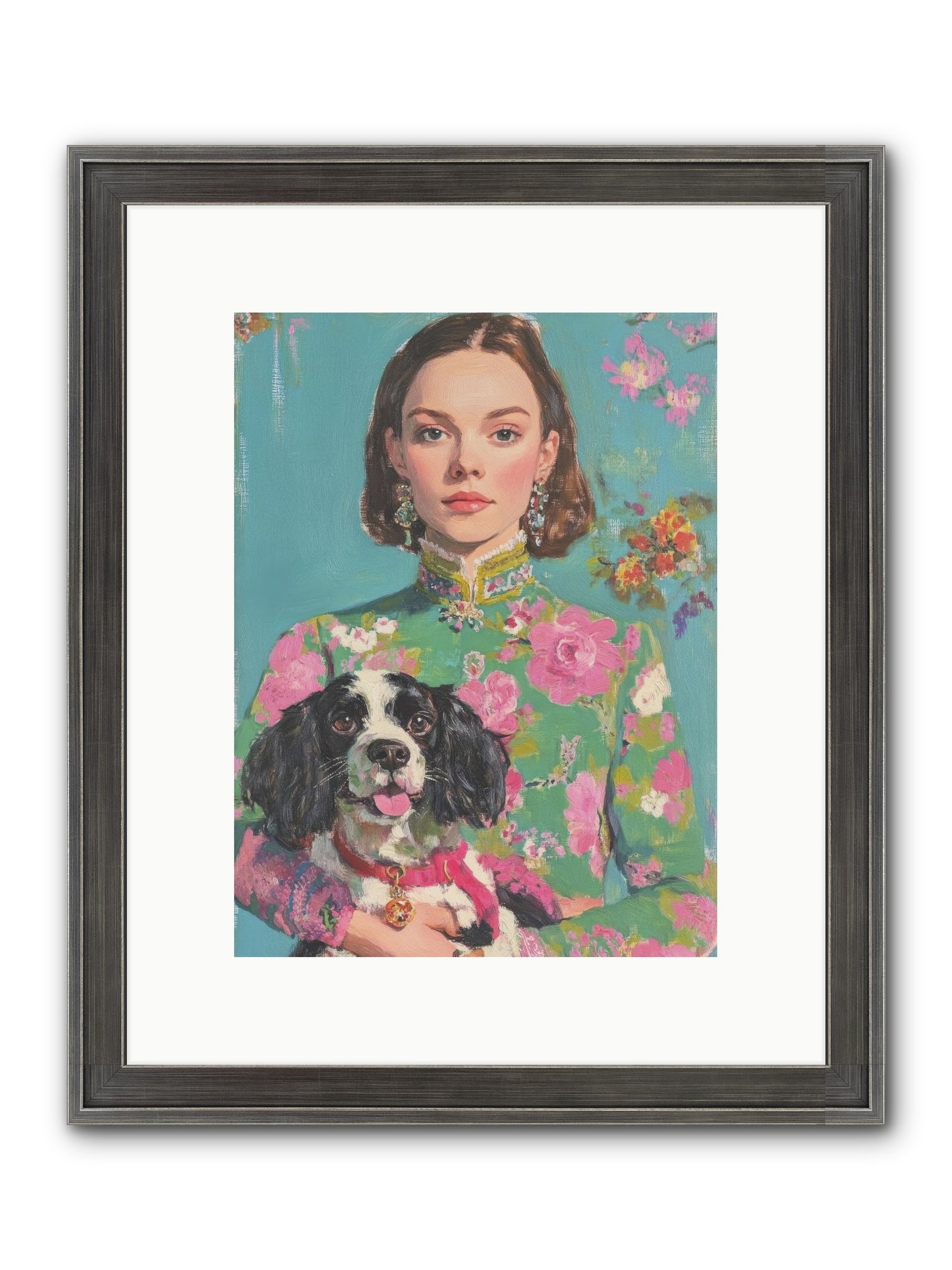 Sweet Darling Mine Framed Print - Slimwoods Black/Silver 9x12
