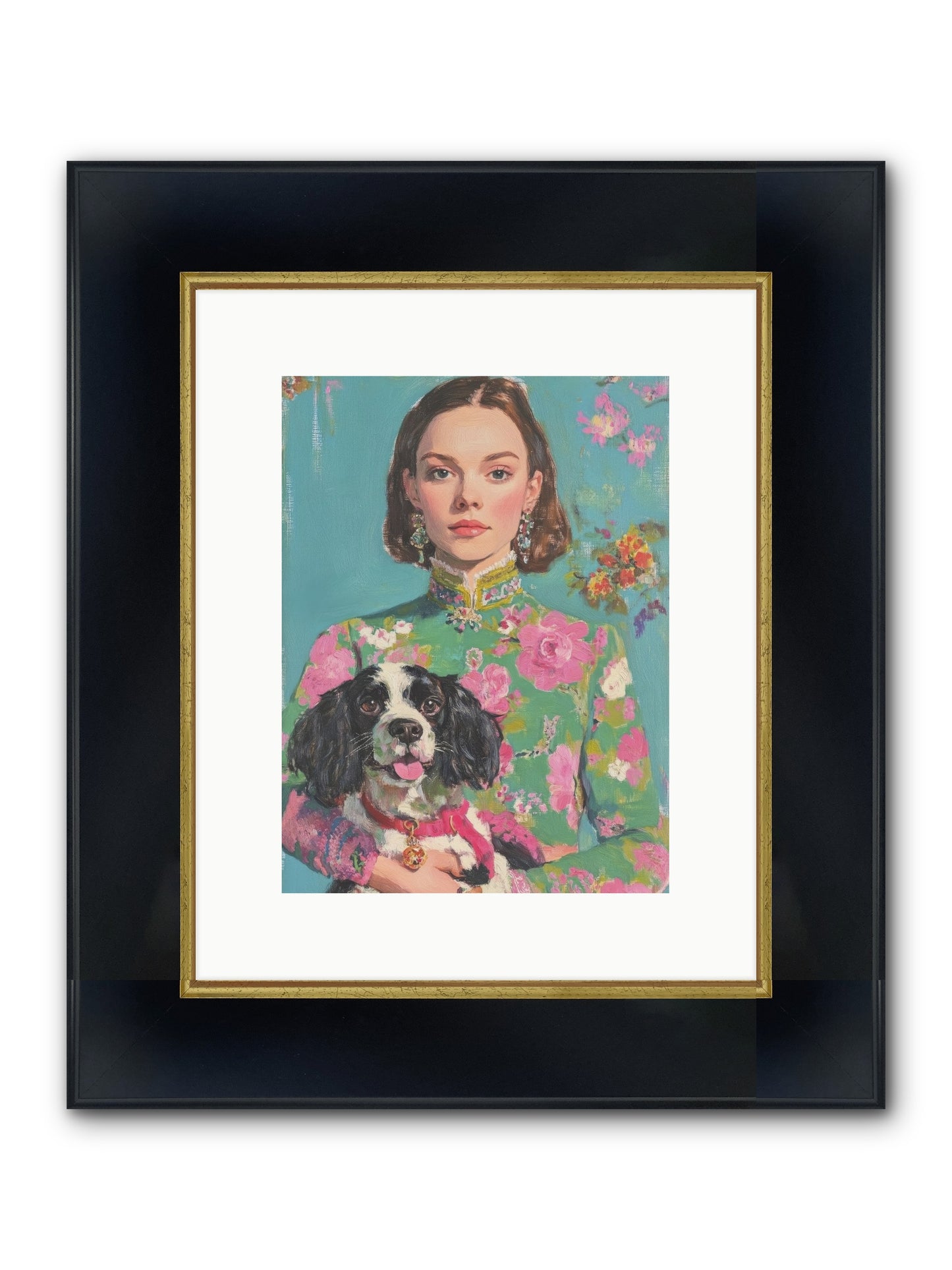 Sweet Darling Mine Framed Print - Wide Black w/Gold 9x12
