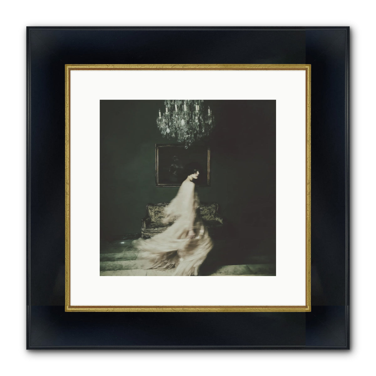 Sweet Defiance Framed Print - Wide Black w/Gold 12x12