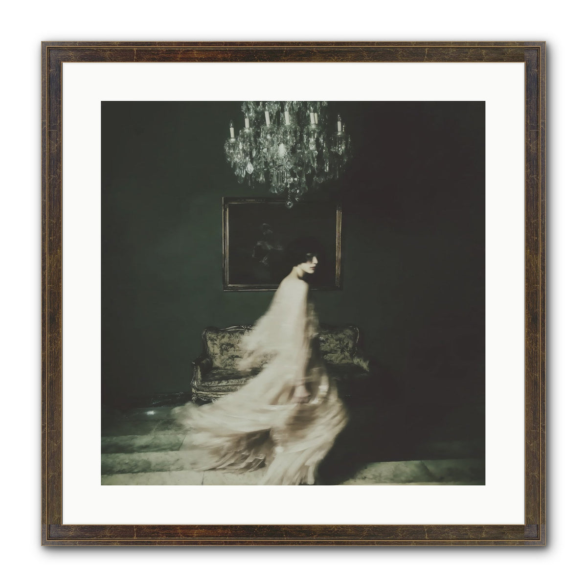 Sweet Defiance Framed Print - Slimwoods Black/Gold 20x20