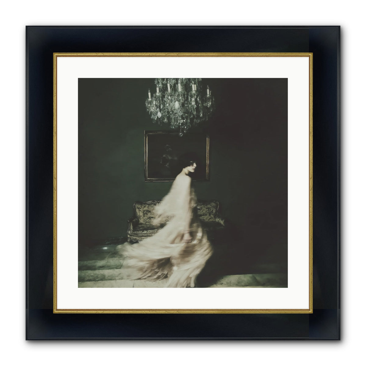 Sweet Defiance Framed Print - Wide Black w/Gold 20x20