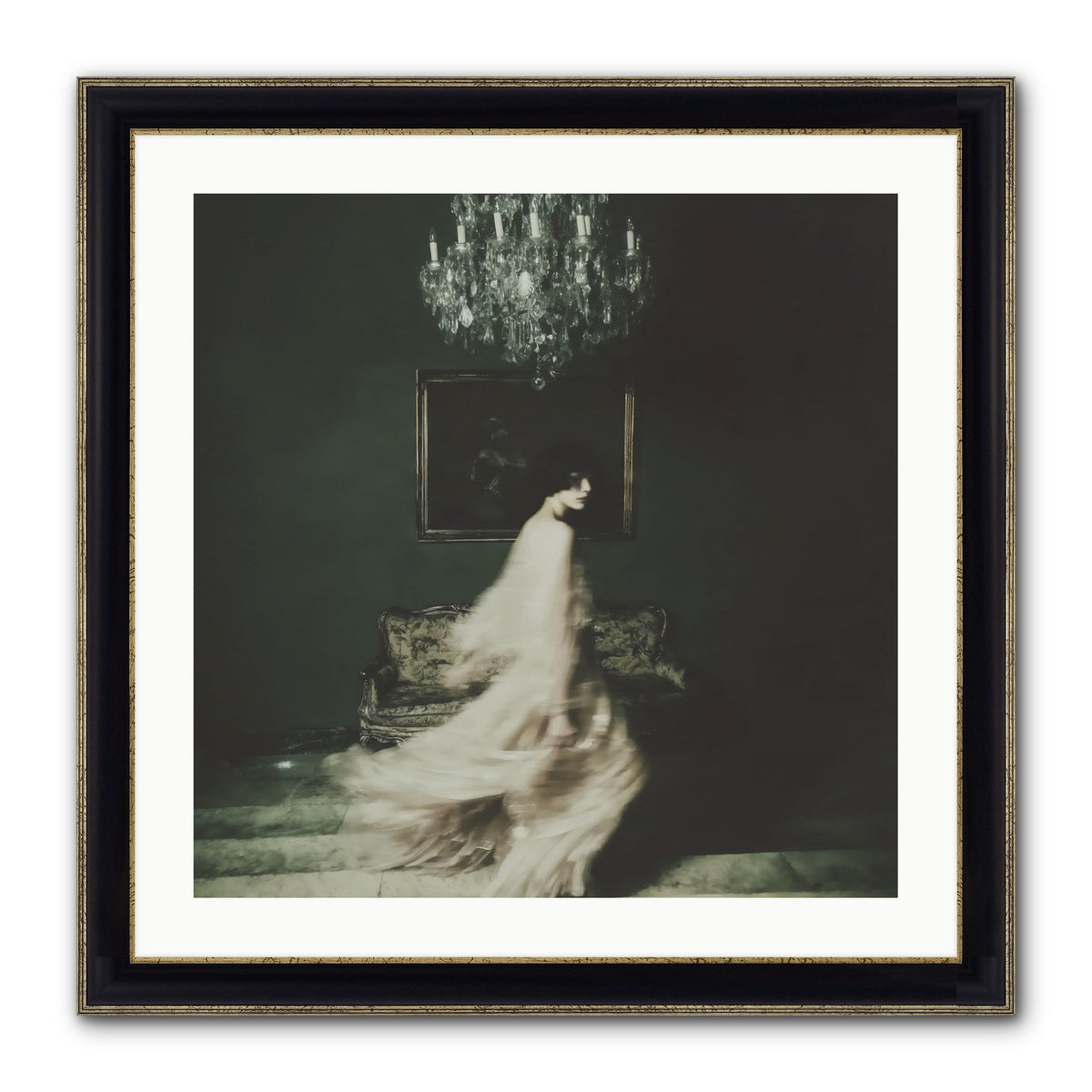 Sweet Defiance Framed Print - Black & Gold 24x24