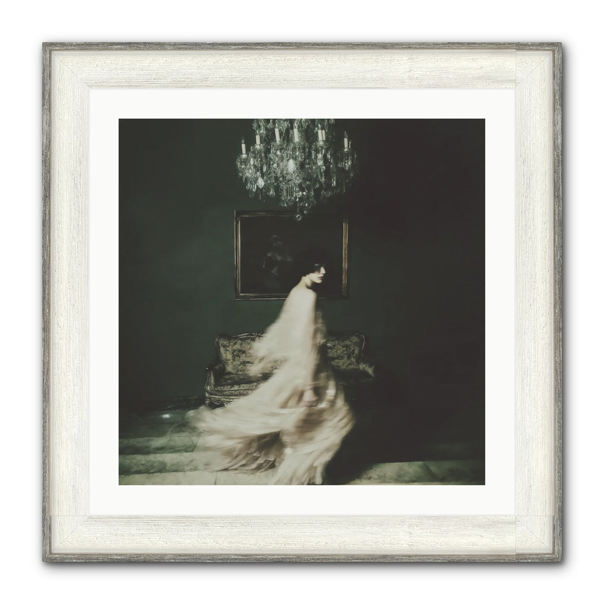 Sweet Defiance Framed Print - Driftwood White 24x24