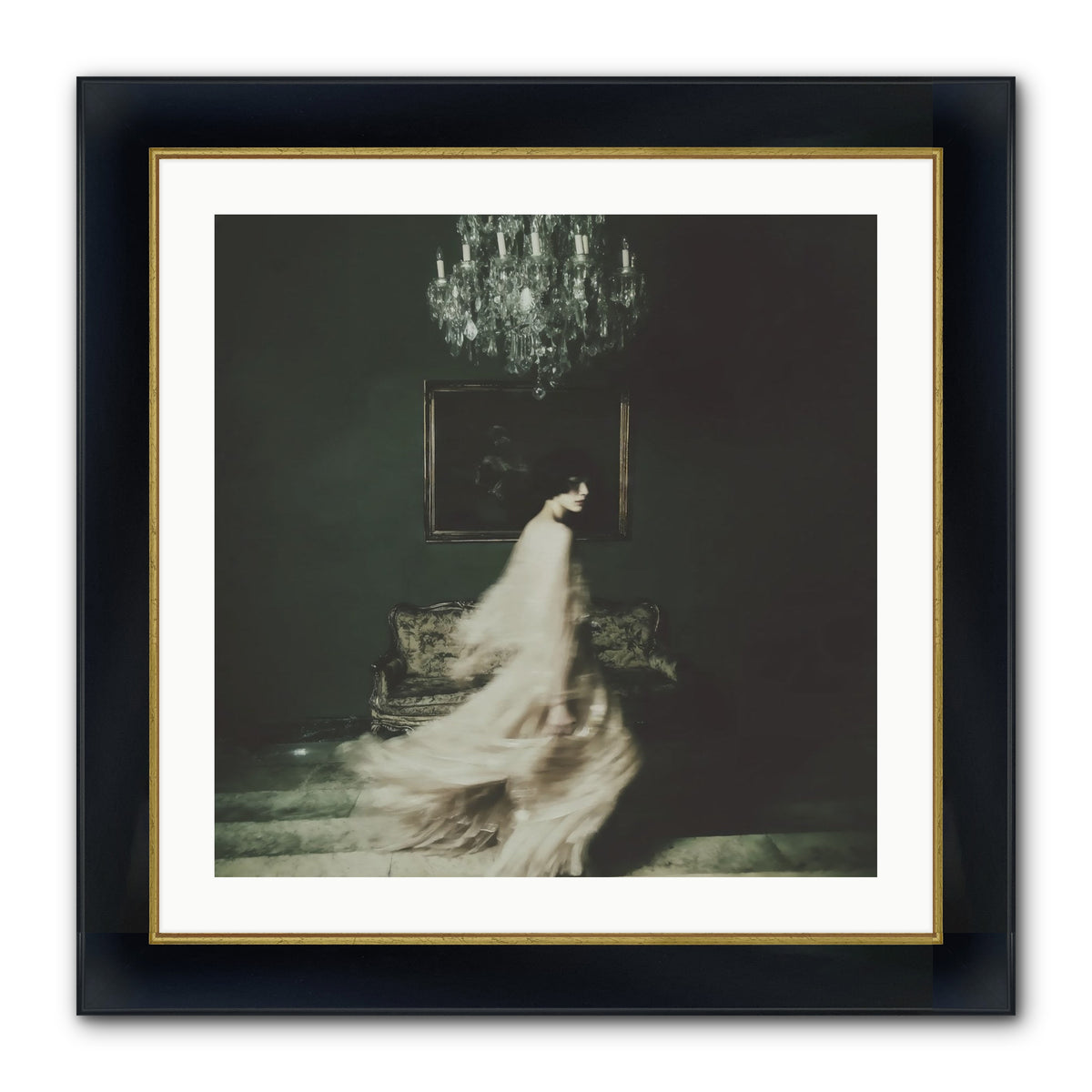 Sweet Defiance Framed Print - Wide Black w/Gold 24x24