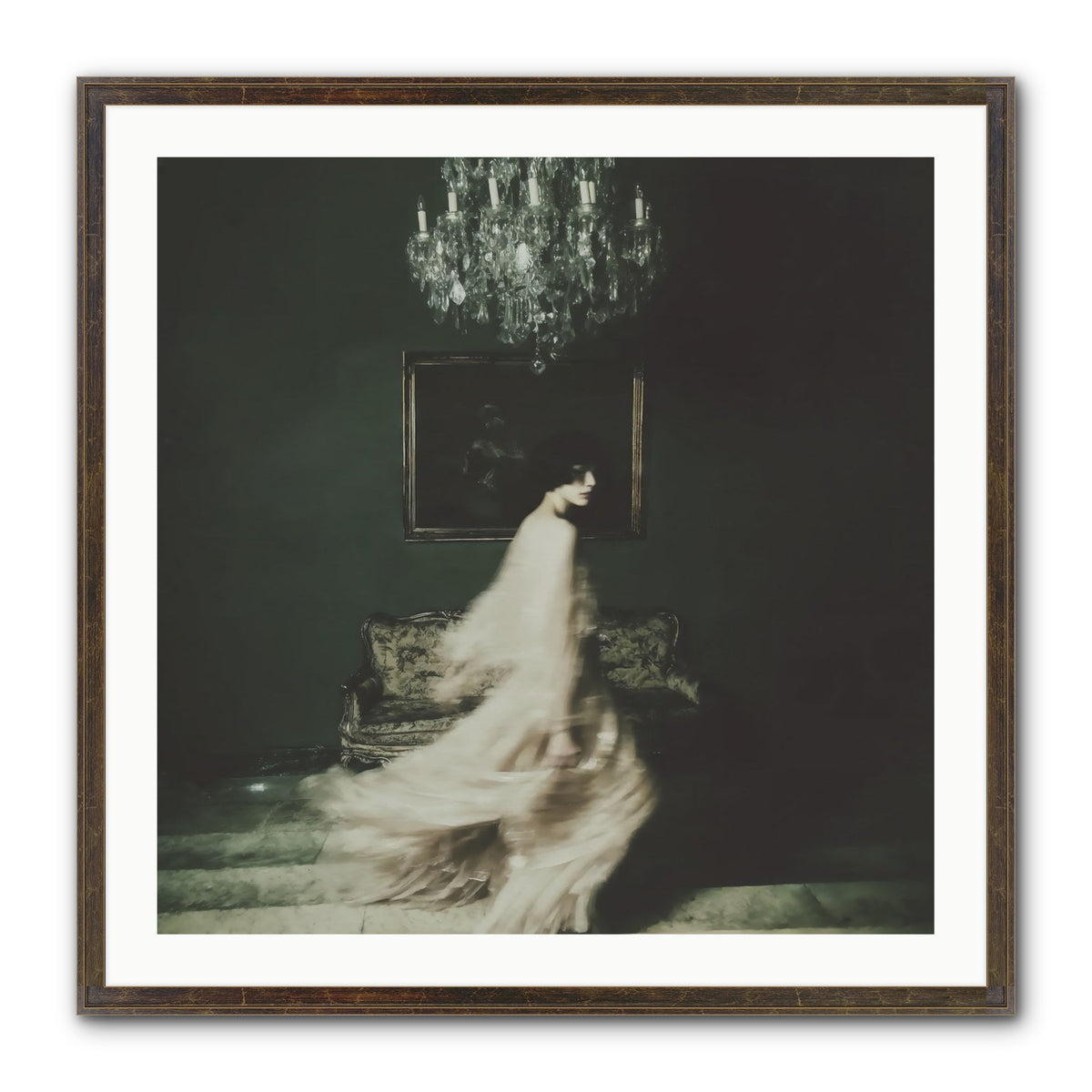 Sweet Defiance Framed Print - Slimwoods Black/Gold 30x30