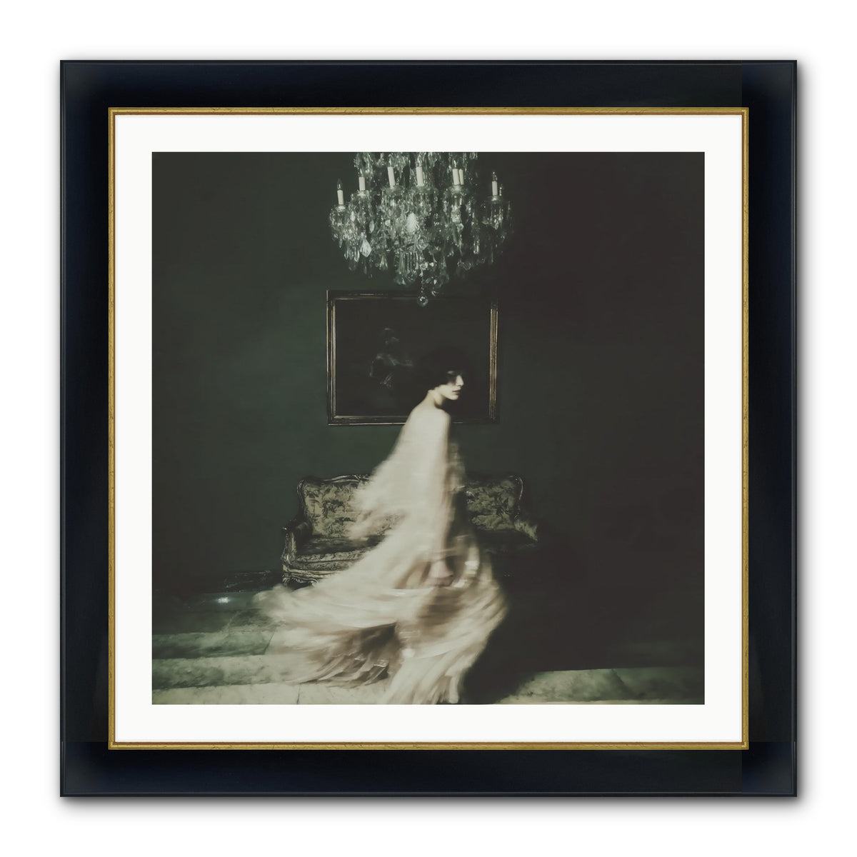 Sweet Defiance Framed Print - Wide Black w/Gold 30x30