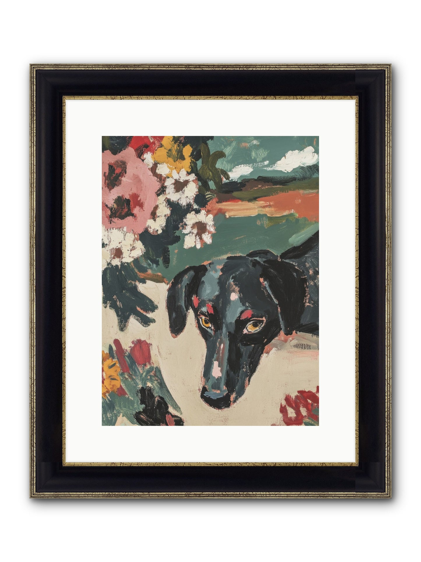 Sweet Dreams Framed Print - Black & Gold 12x16