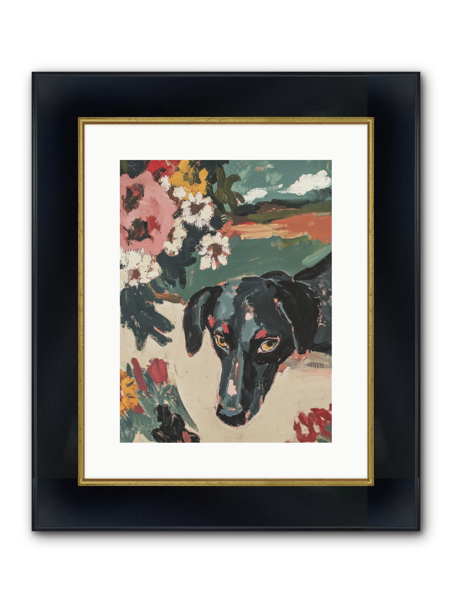 Sweet Dreams Framed Print - Wide Black w/Gold 12x16
