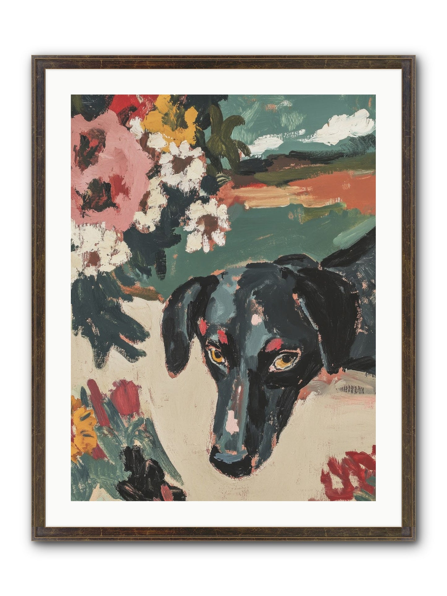 Sweet Dreams Framed Print - Slimwoods Black/Gold 24x32