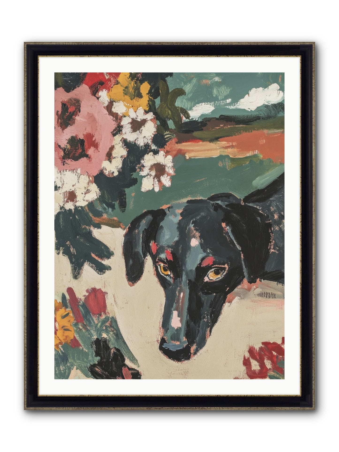 Sweet Dreams Framed Print - Black & Gold 30x40