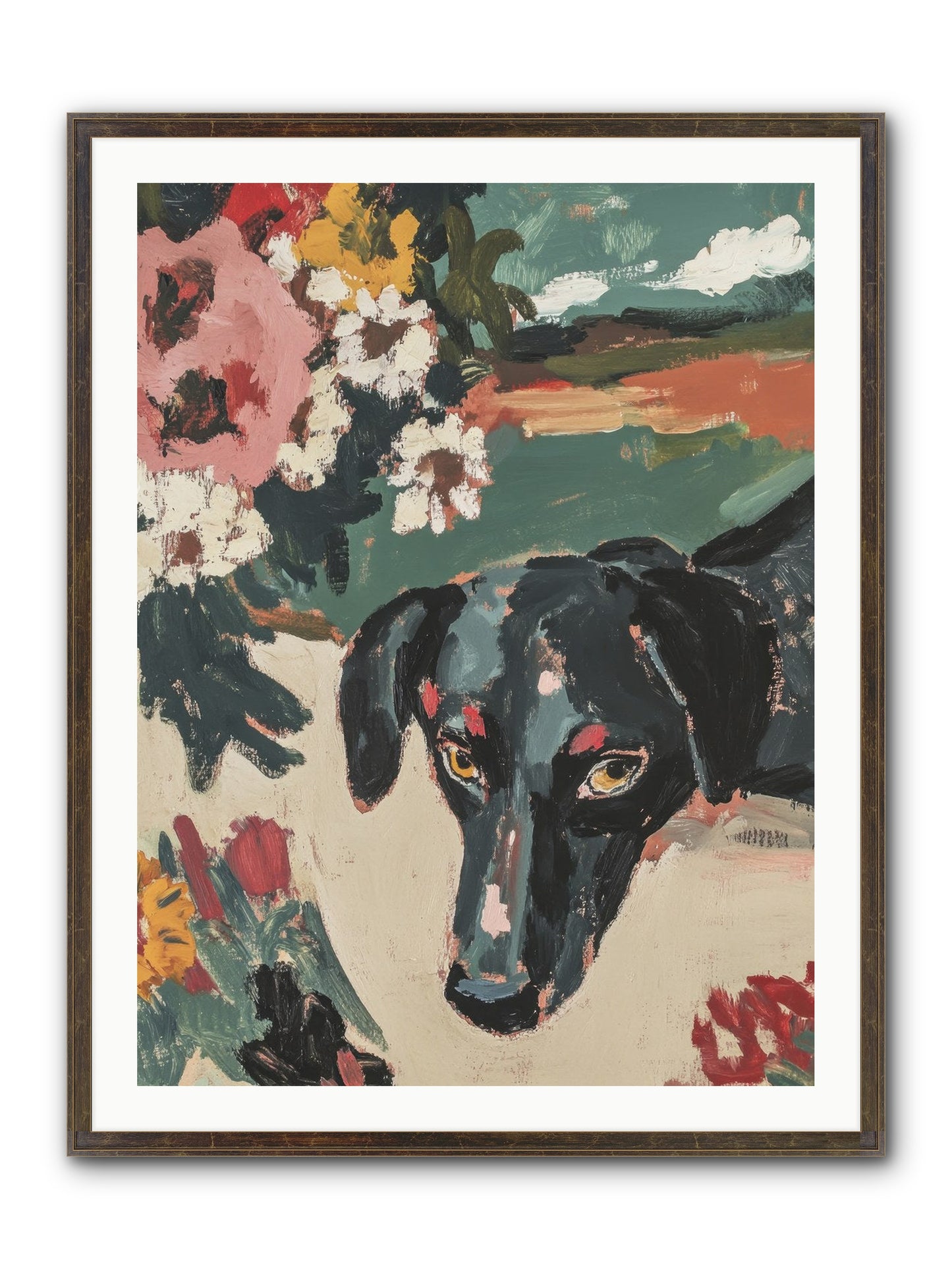 Sweet Dreams Framed Print - Slimwoods Black/Gold 30x40