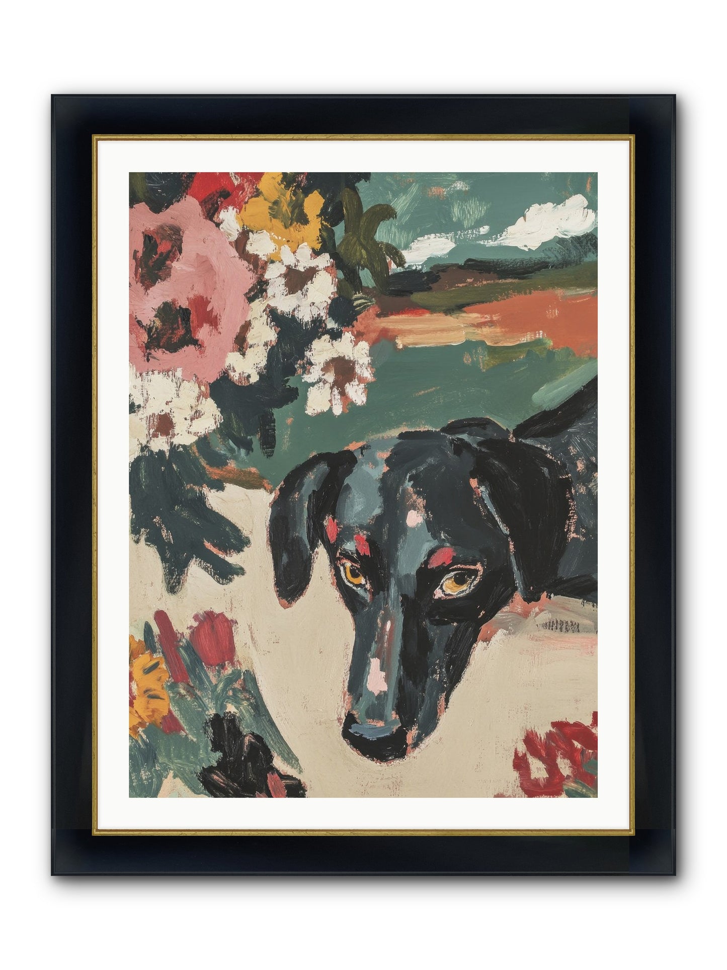 Sweet Dreams Framed Print - Wide Black w/Gold 30x40