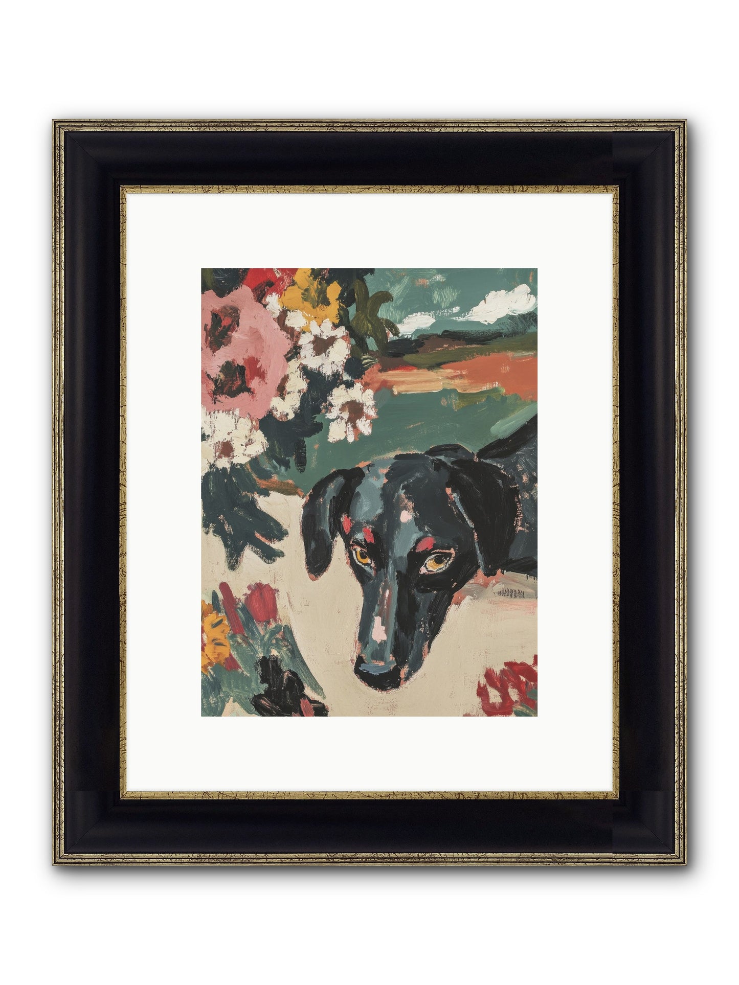 Sweet Dreams Framed Print - Black & Gold 9x12