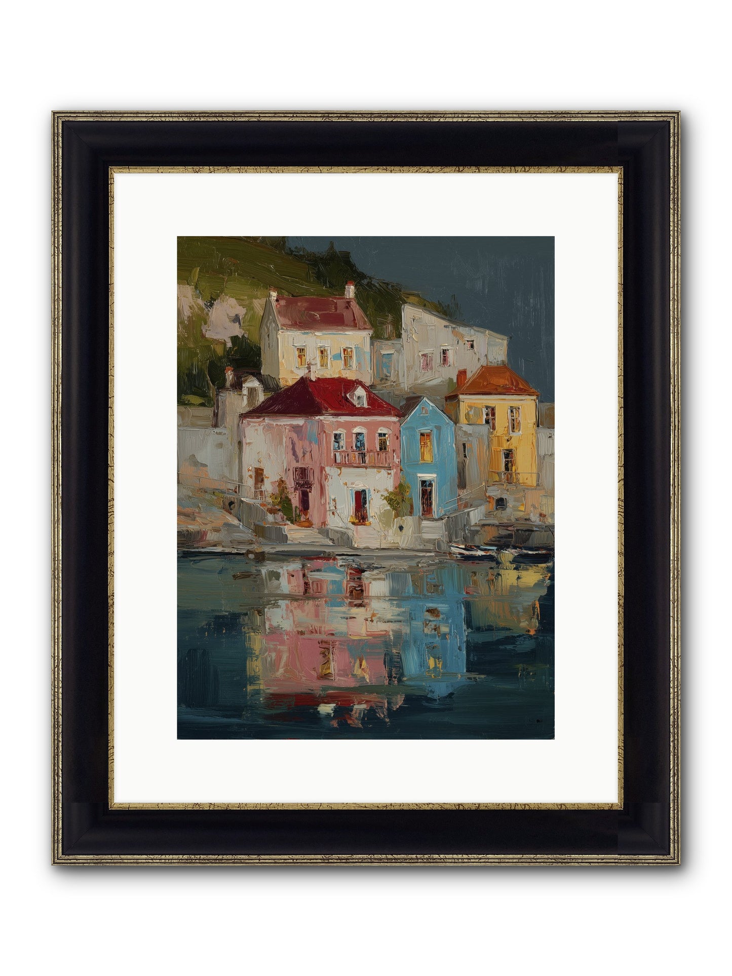 Sweet Hour Before Framed Print - Black & Gold 12x16
