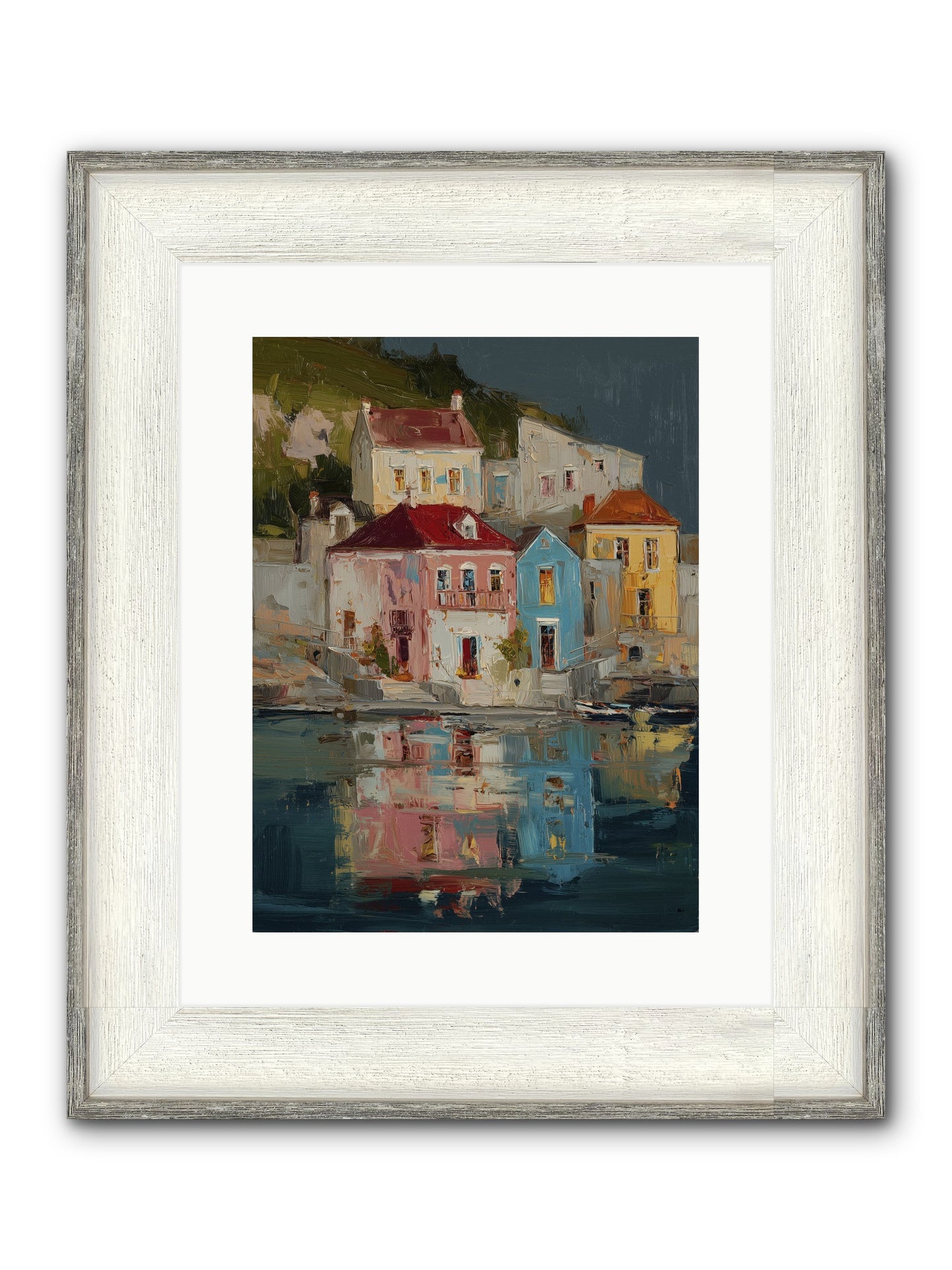 Sweet Hour Before Framed Print - Driftwood White 12x16