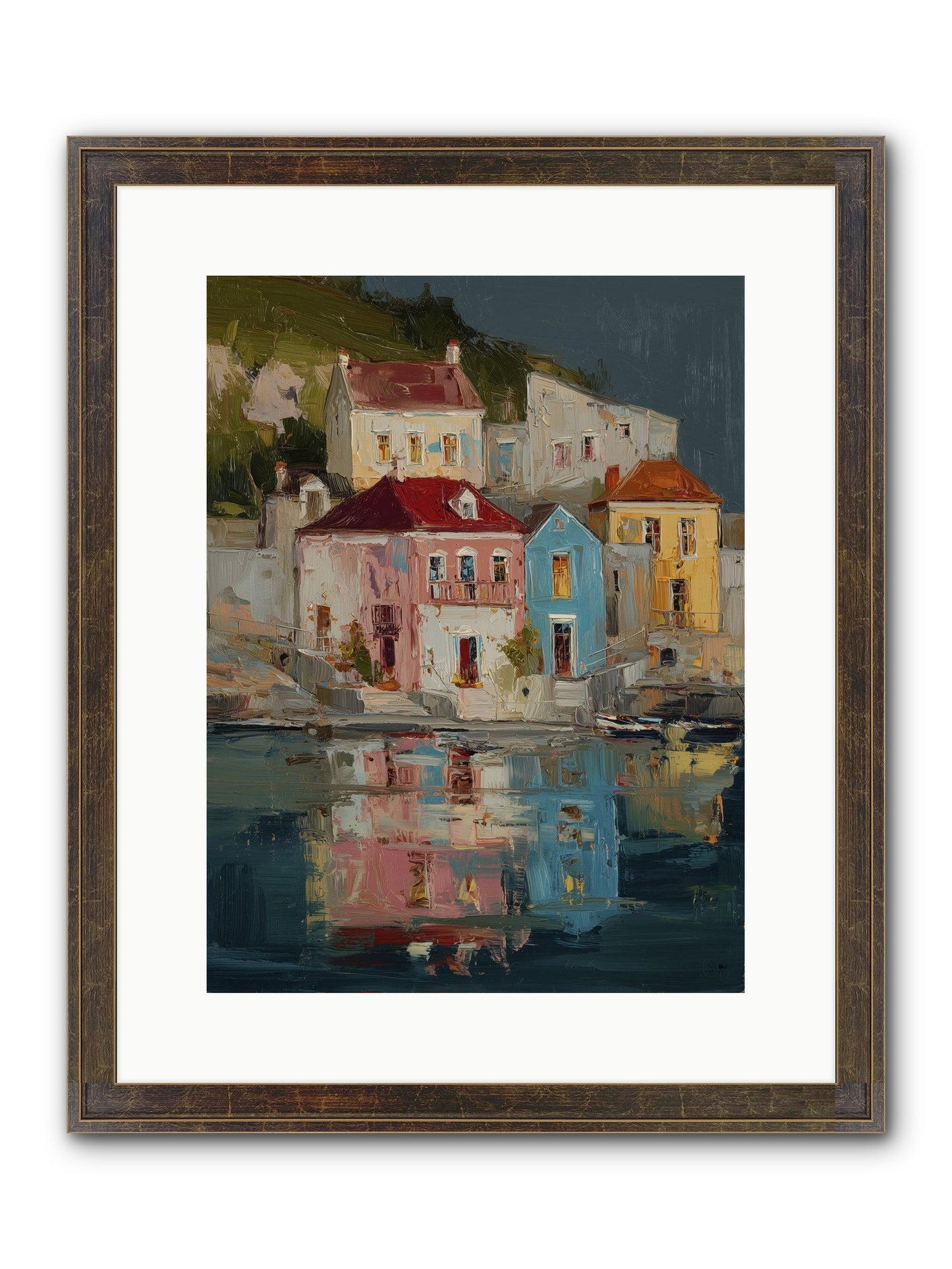 Sweet Hour Before Framed Print - Slimwoods Black/Gold 12x16