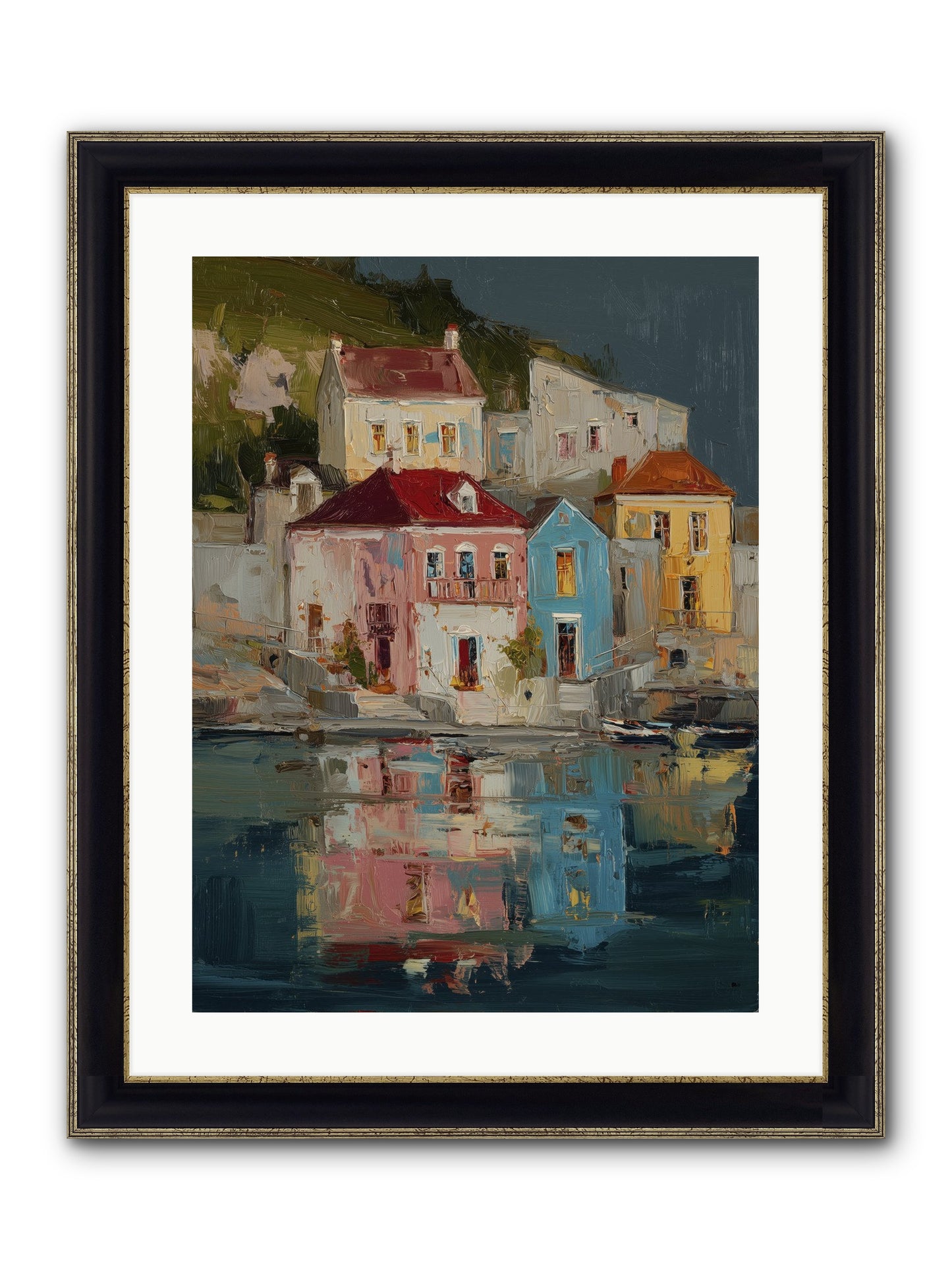 Sweet Hour Before Framed Print - Black & Gold 18x24