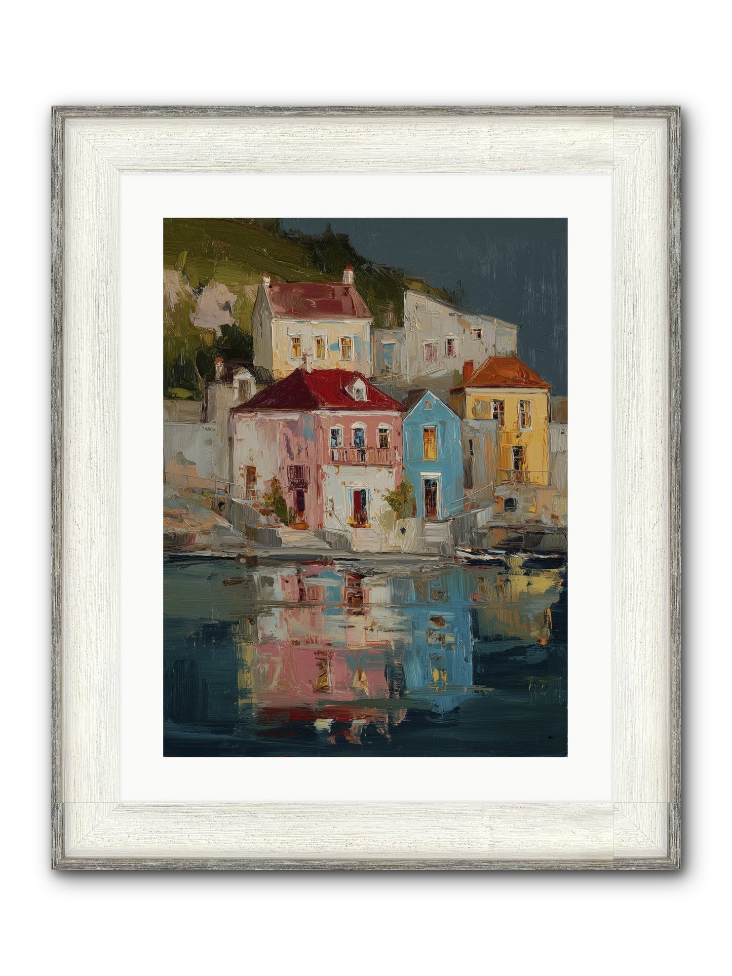 Sweet Hour Before Framed Print - Driftwood White 18x24