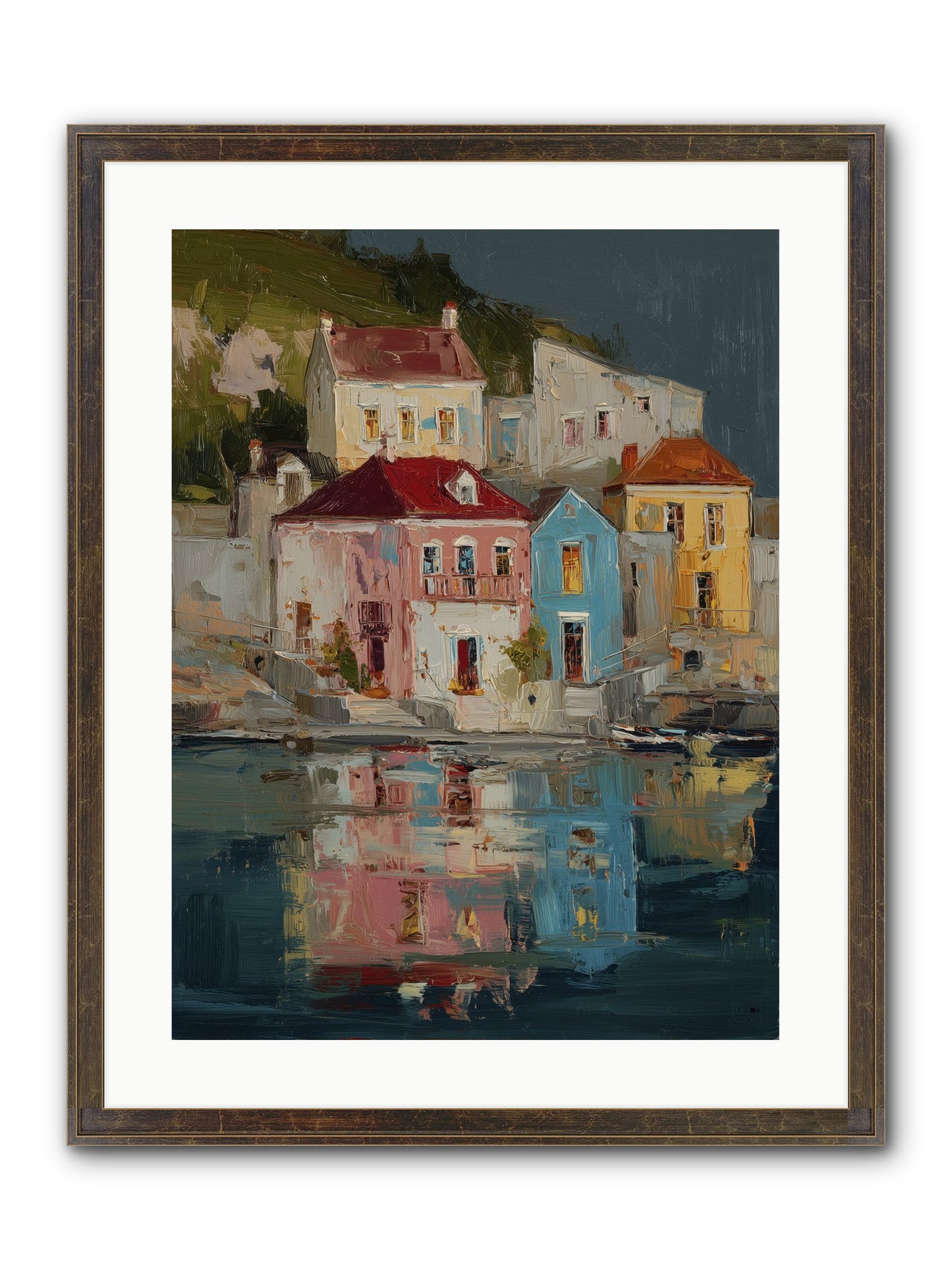 Sweet Hour Before Framed Print - Slimwoods Black/Gold 18x24