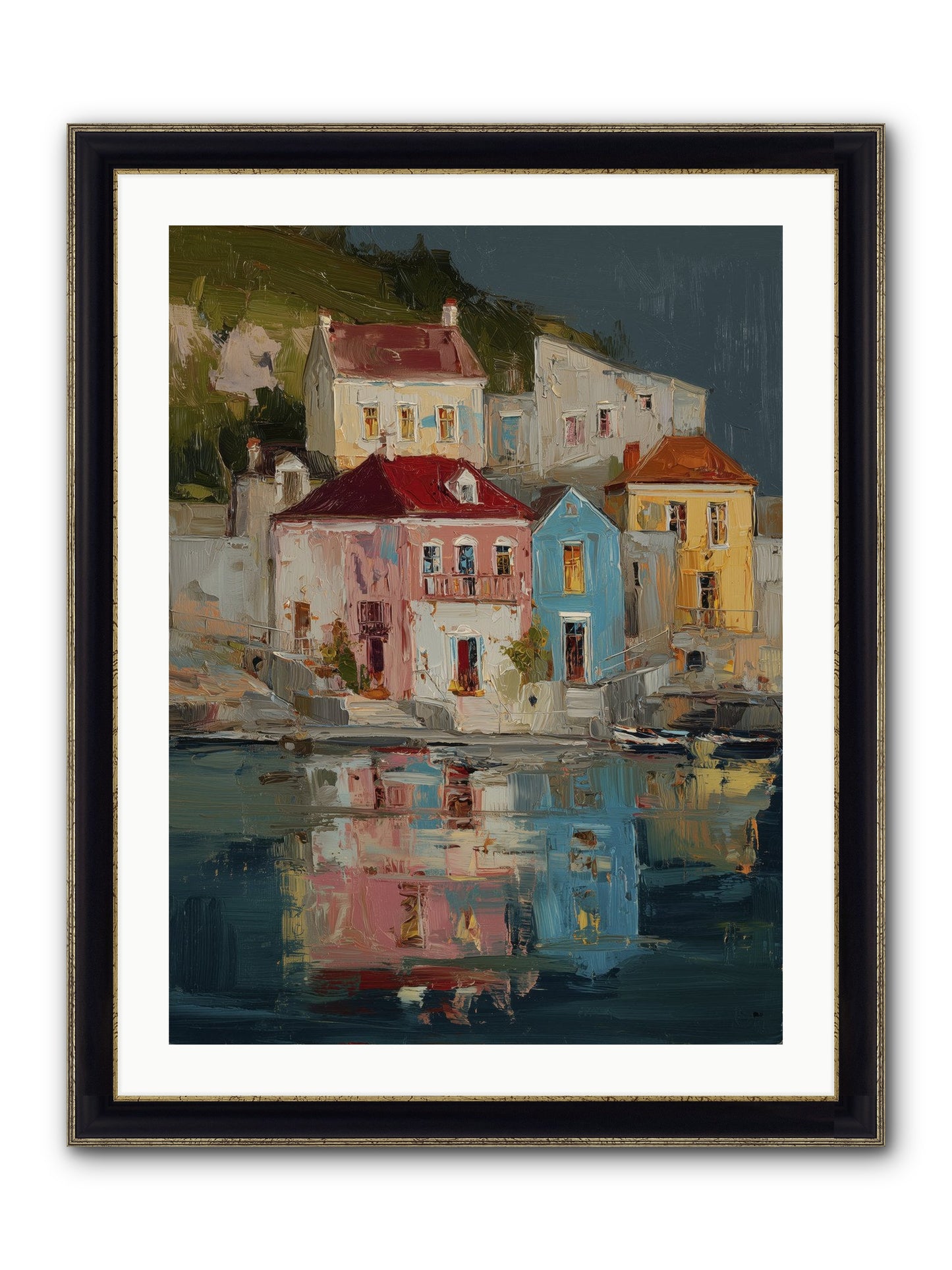 Sweet Hour Before Framed Print - Black & Gold 24x32