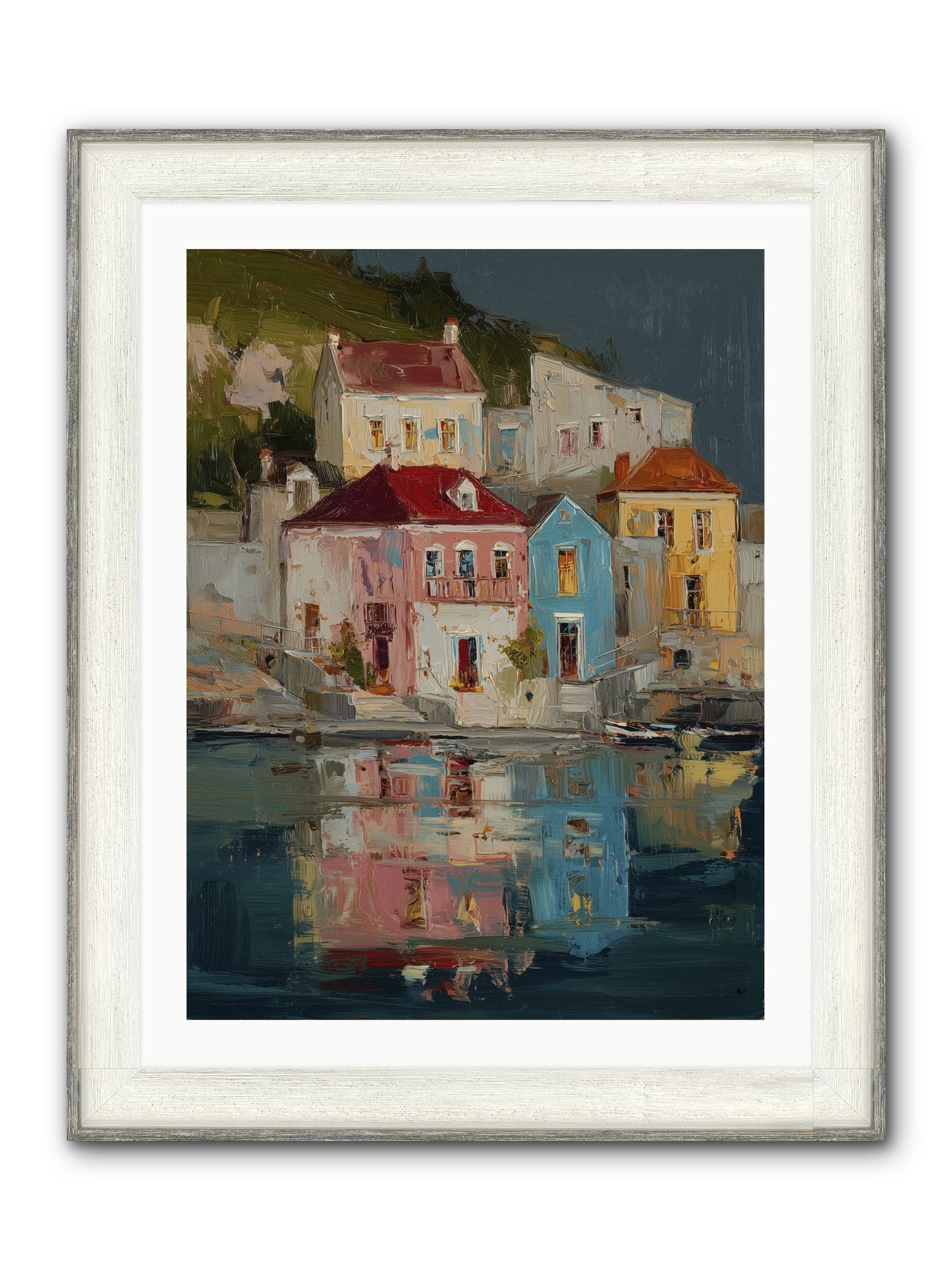 Sweet Hour Before Framed Print - Driftwood White 24x32
