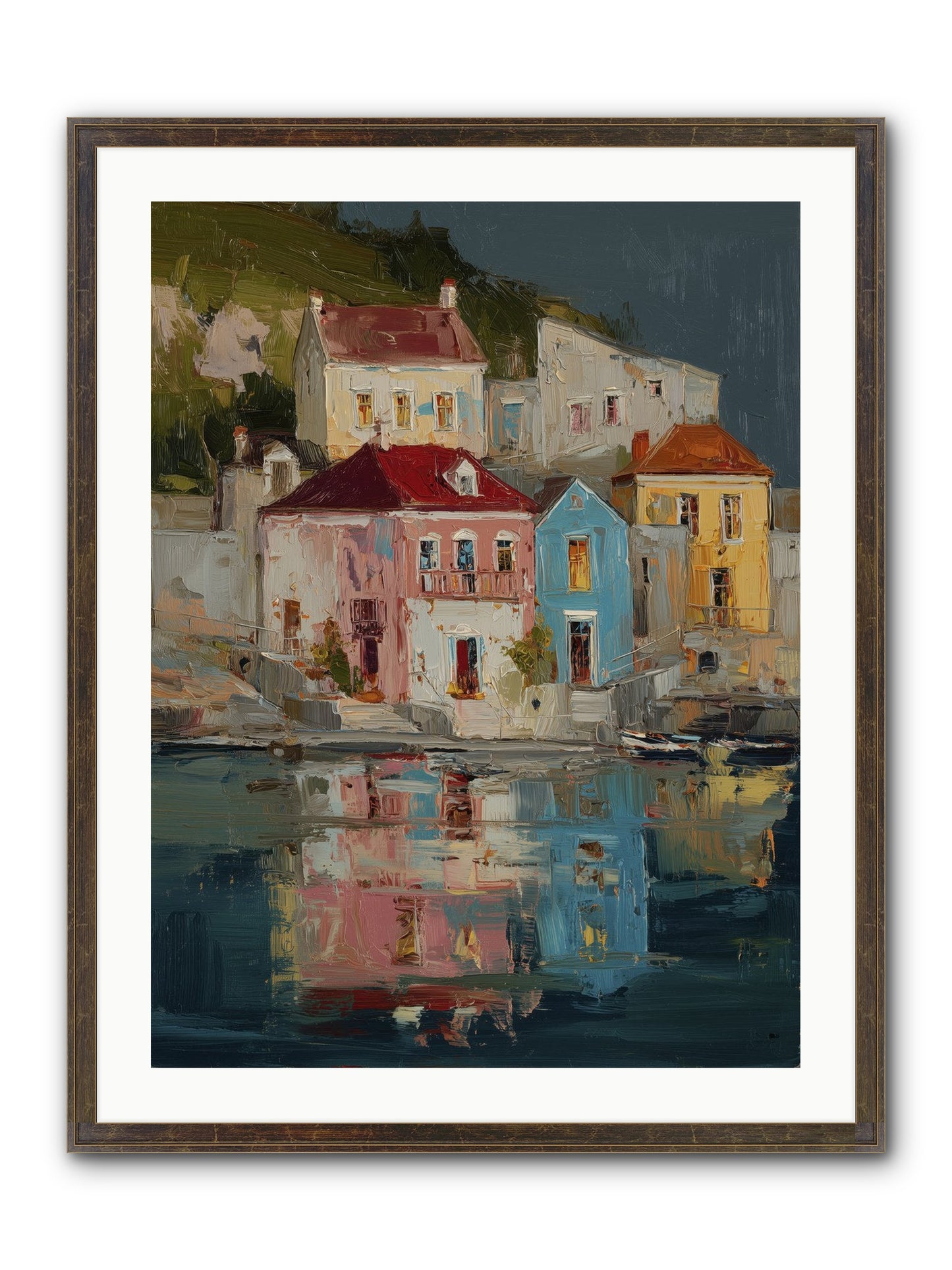 Sweet Hour Before Framed Print - Slimwoods Black/Gold 24x32