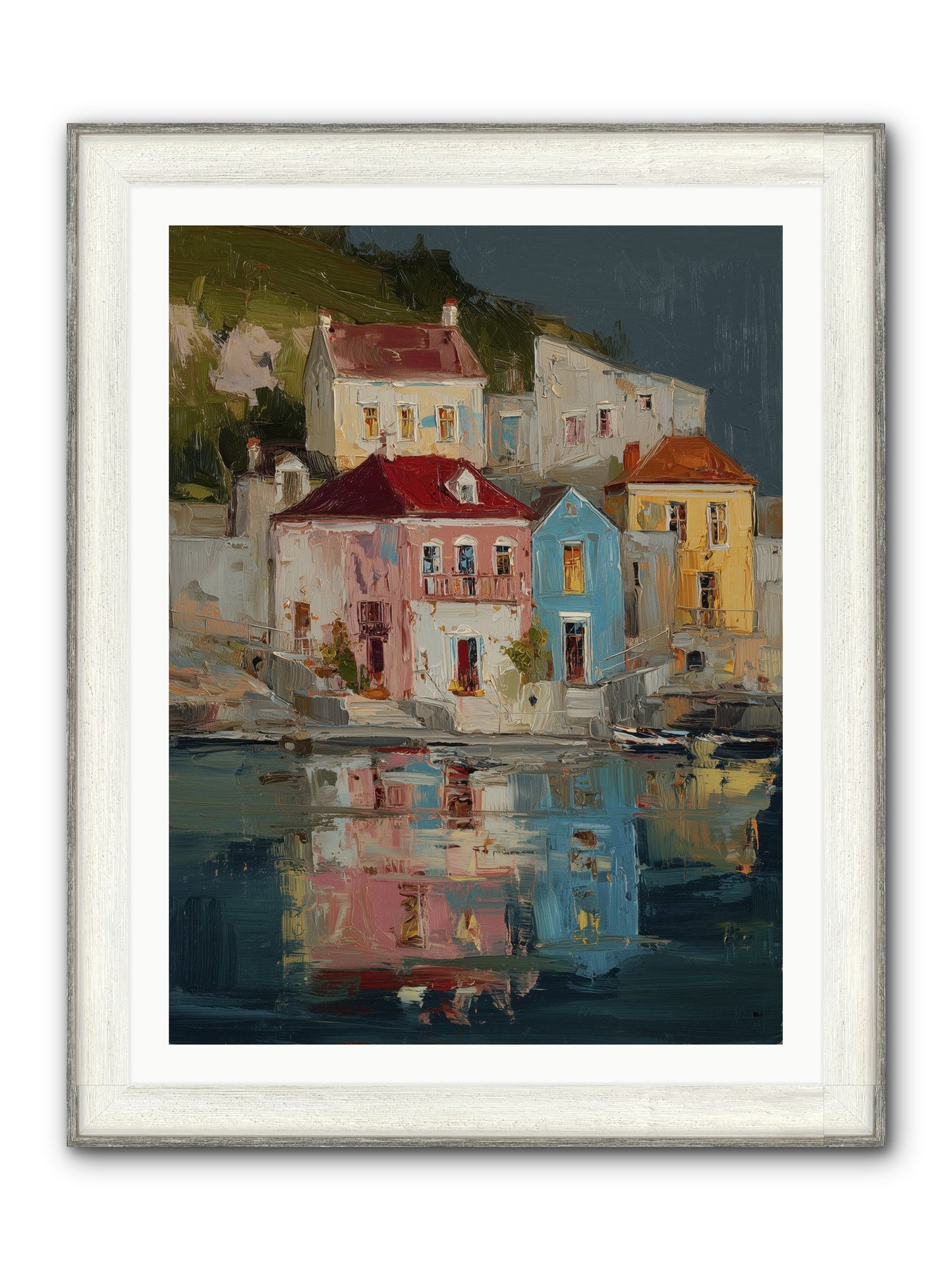Sweet Hour Before Framed Print - Driftwood White 30x40