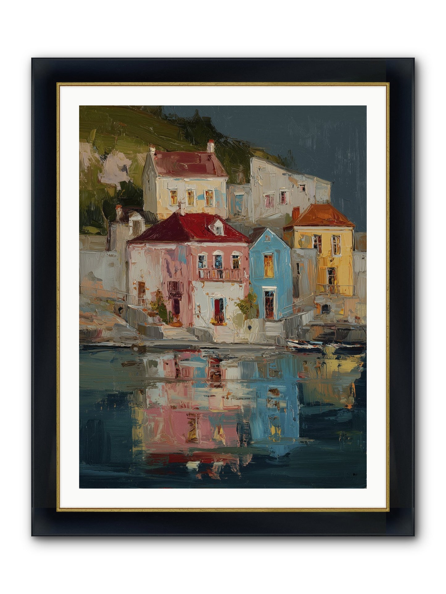 Sweet Hour Before Framed Print - Wide Black w/Gold 30x40