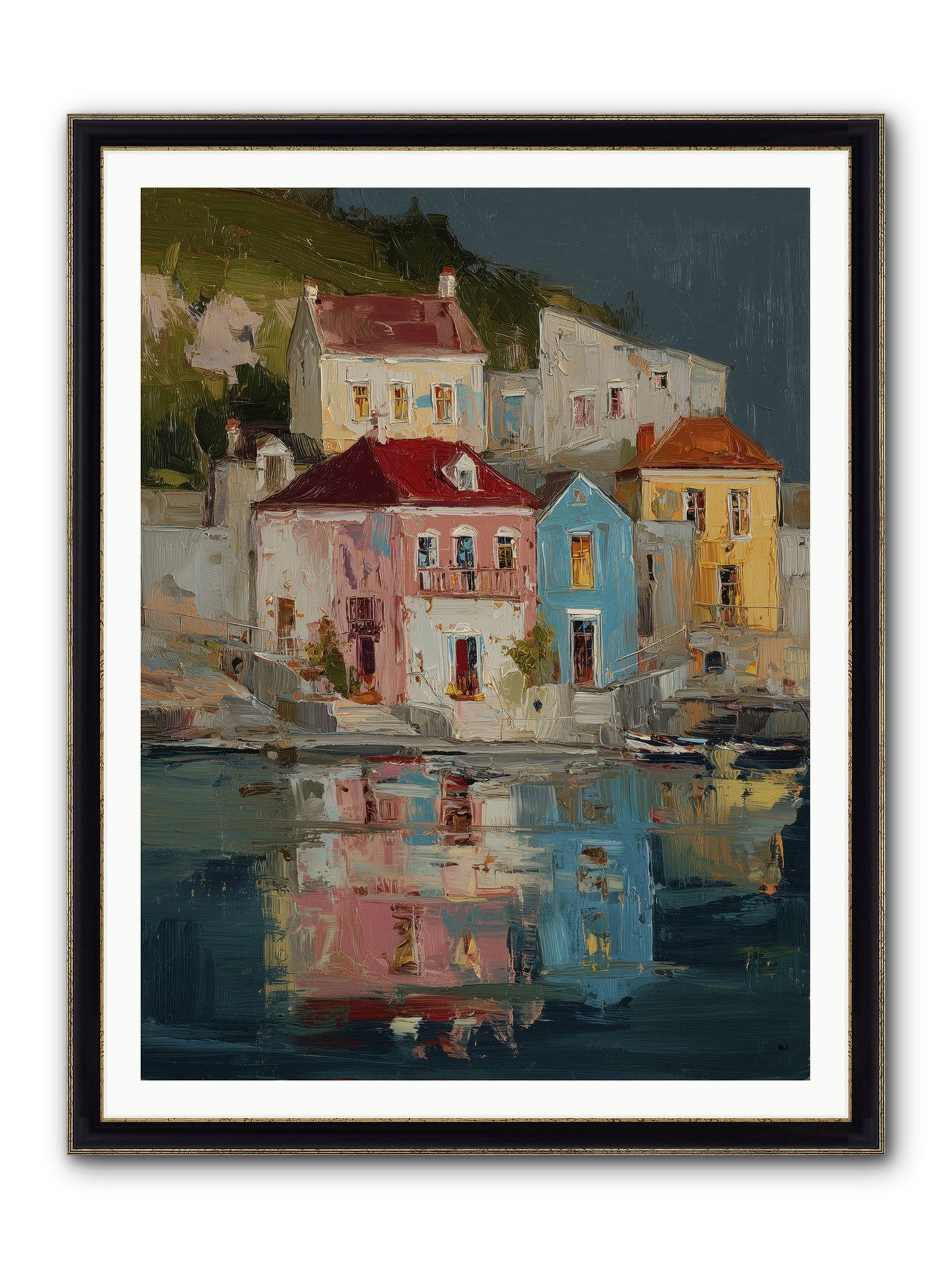 Sweet Hour Before Framed Print - Black & Gold 36x48