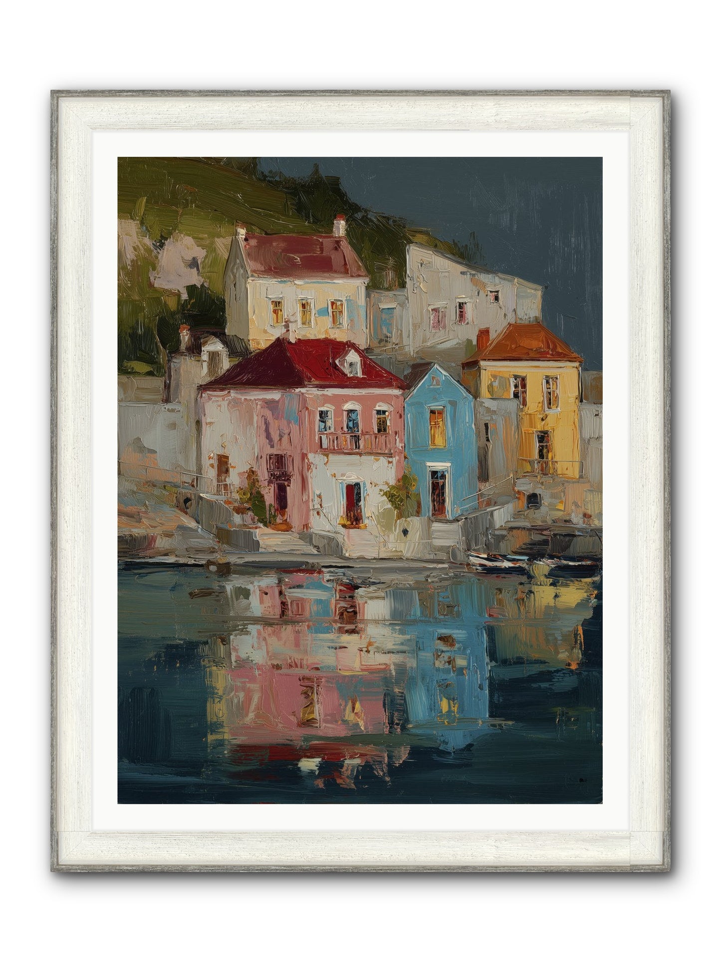Sweet Hour Before Framed Print - Driftwood White 36x48