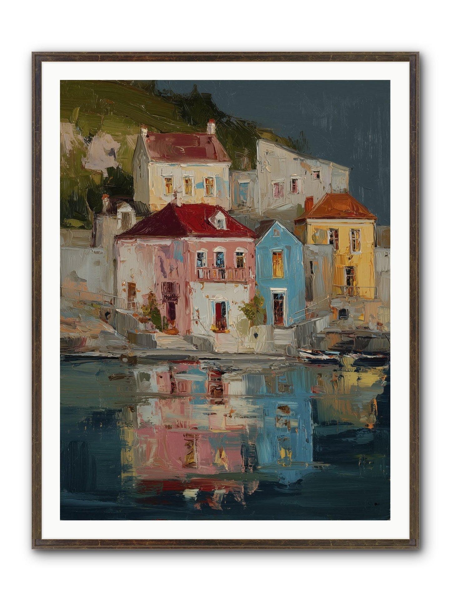 Sweet Hour Before Framed Print - Slimwoods Black/Gold 36x48
