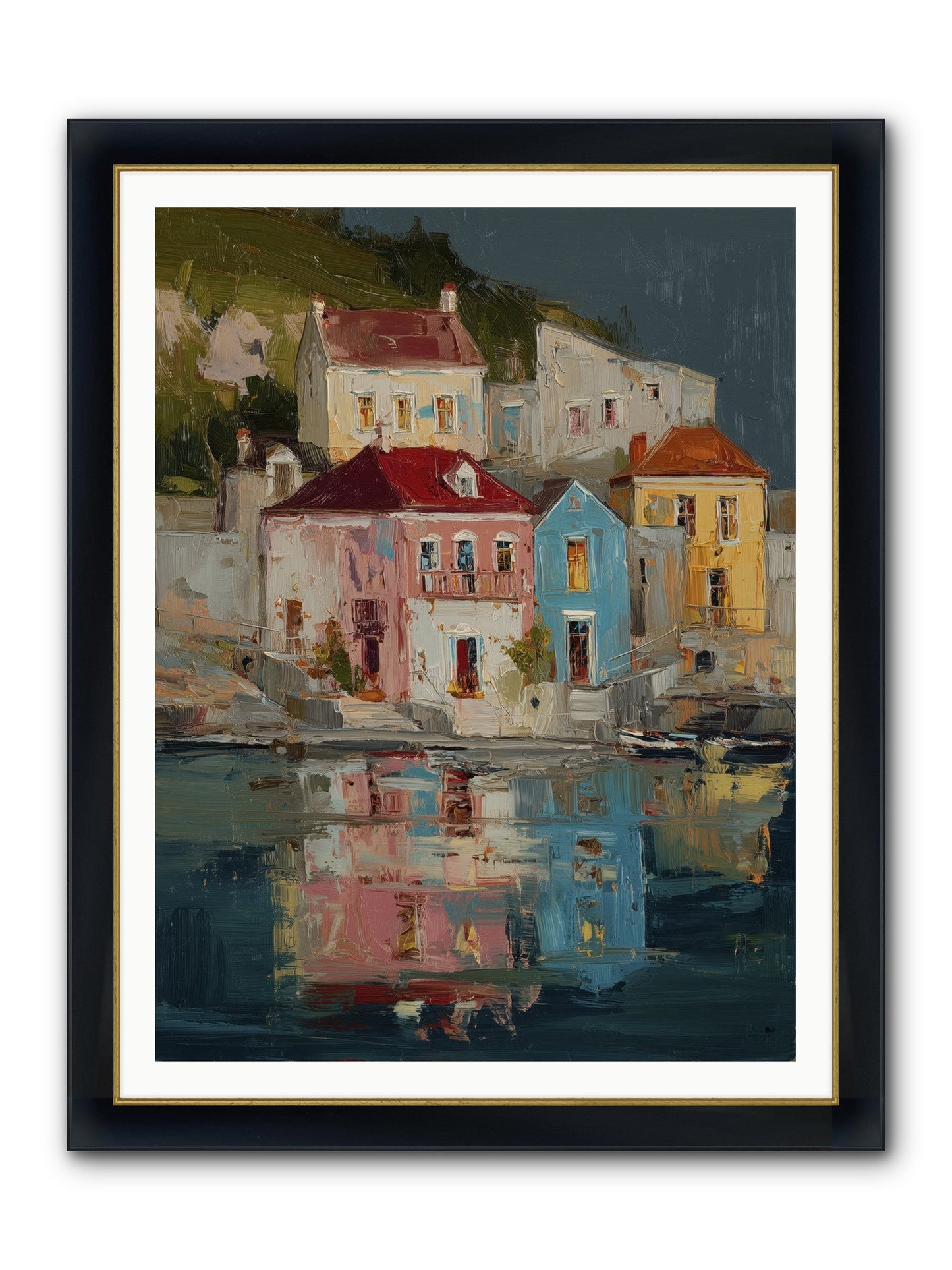 Sweet Hour Before Framed Print - Wide Black w/Gold 36x48