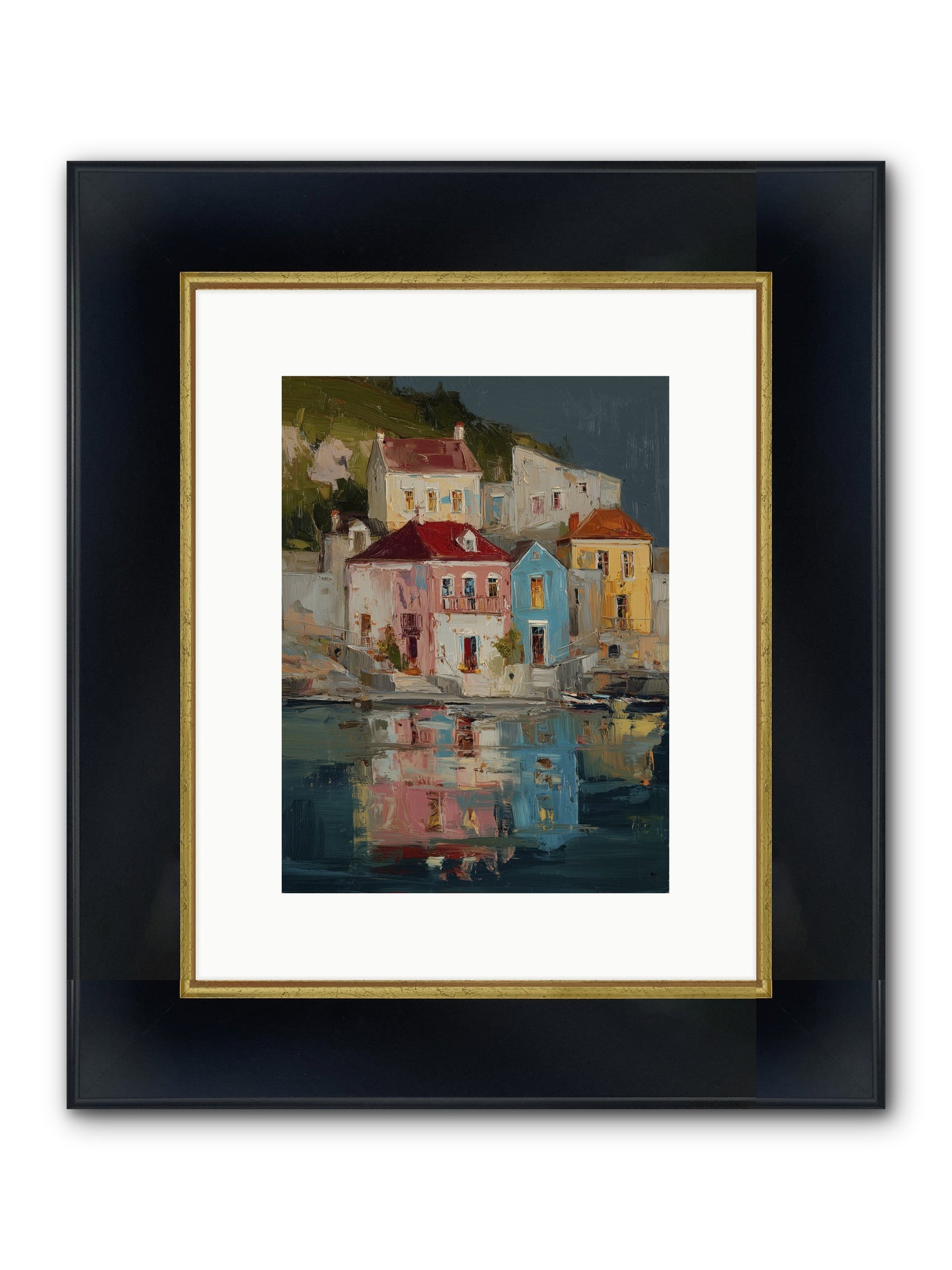 Sweet Hour Before Framed Print - Wide Black w/Gold 9x12
