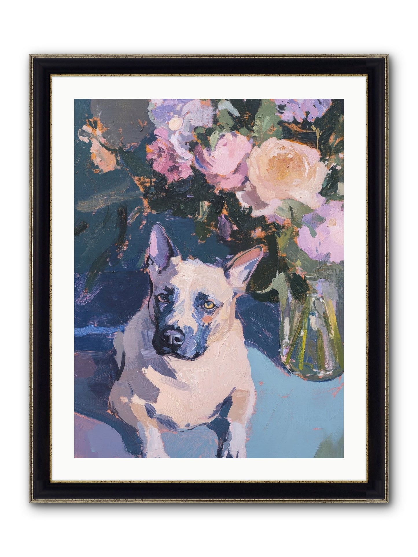 Sweet Little Rascal Framed Print - Black & Gold 24x32