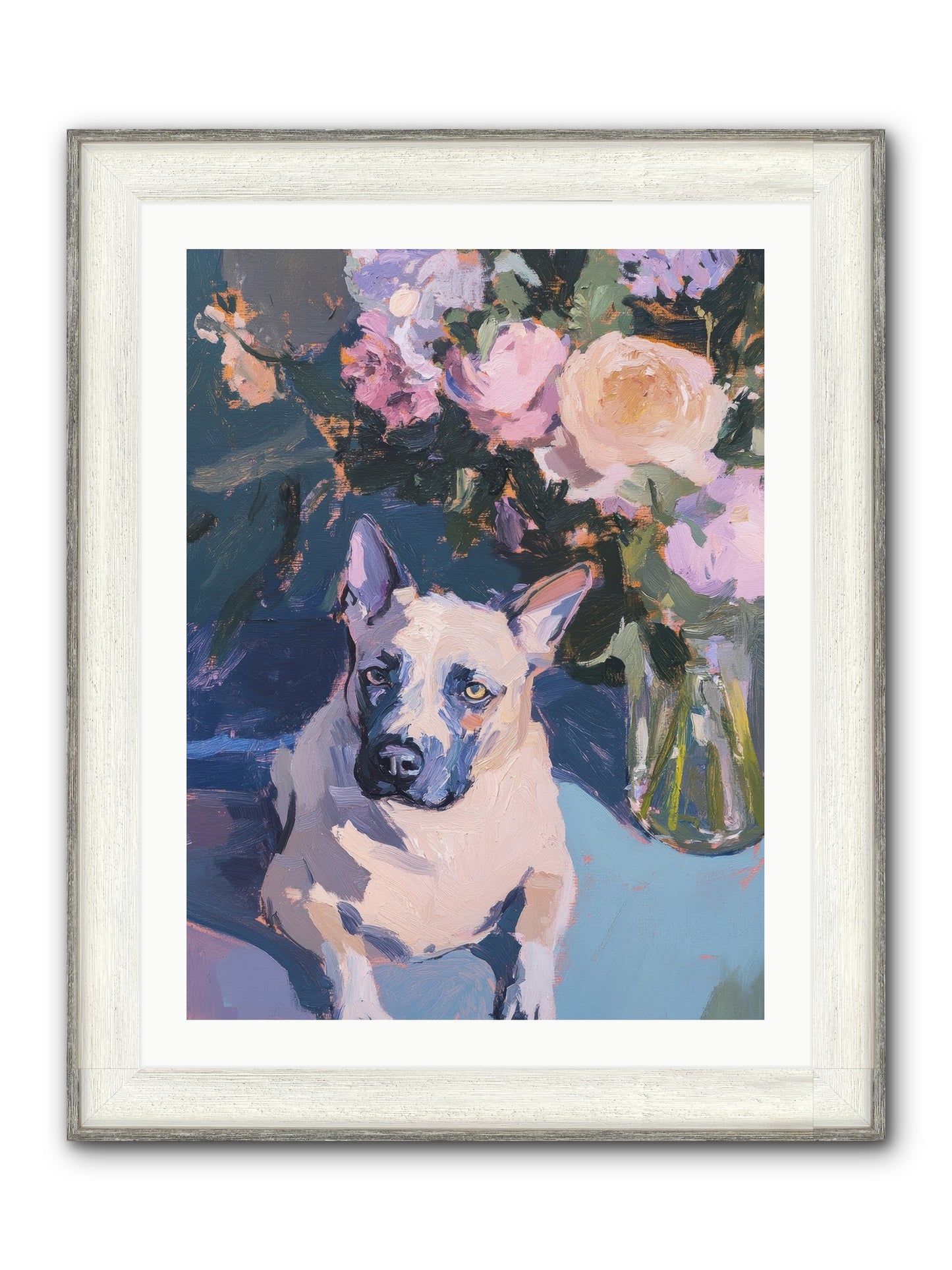 Sweet Little Rascal Framed Print - Driftwood White 24x32