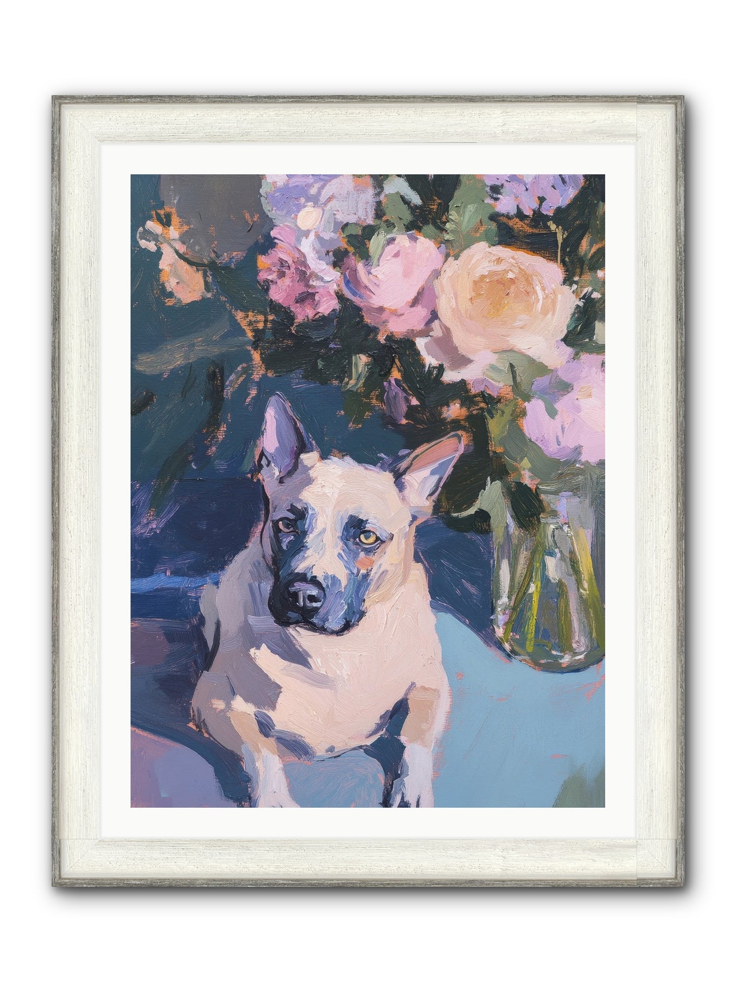 Sweet Little Rascal Framed Print - Driftwood White 30x40