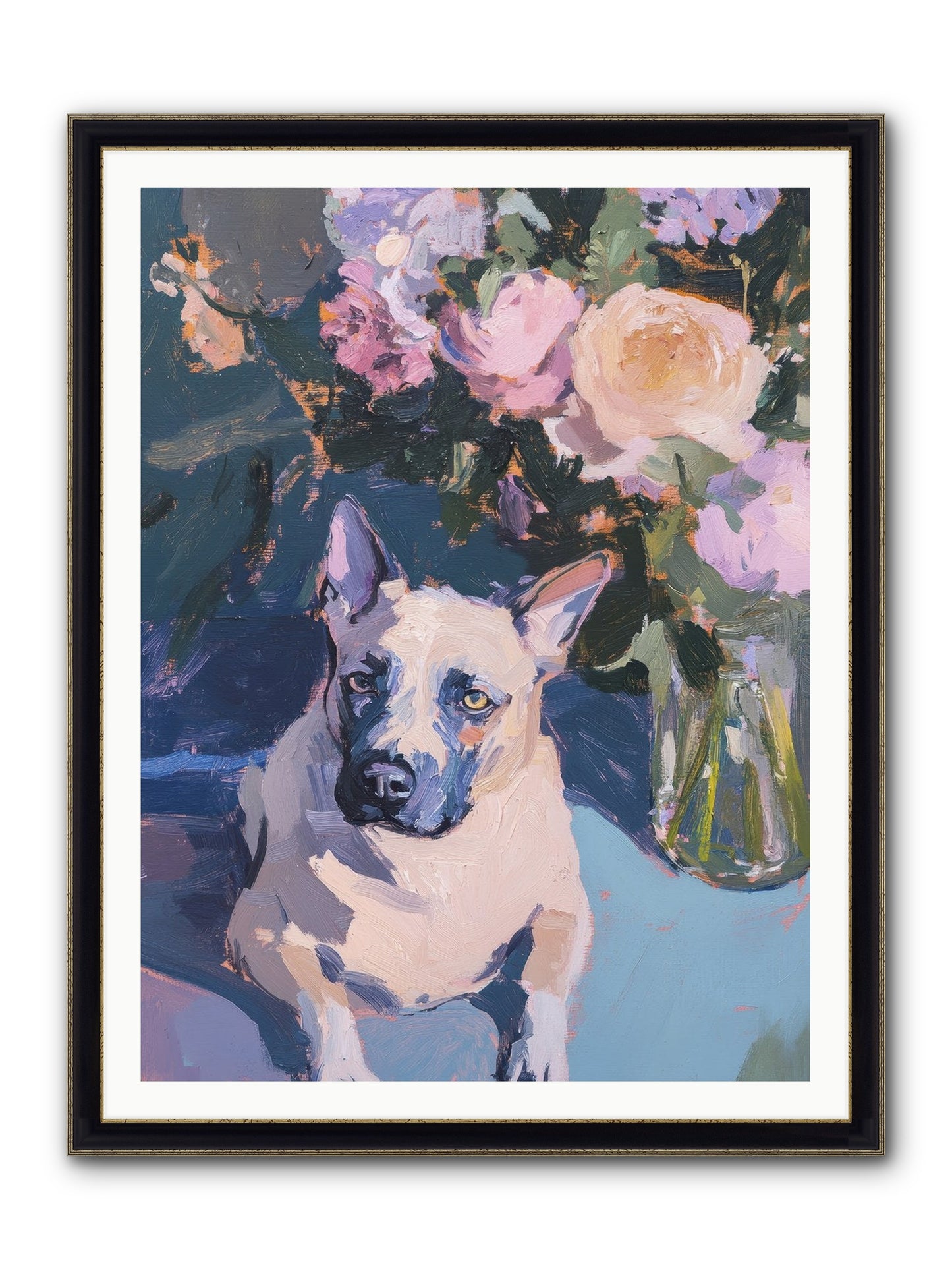 Sweet Little Rascal Framed Print - Black & Gold 36x48