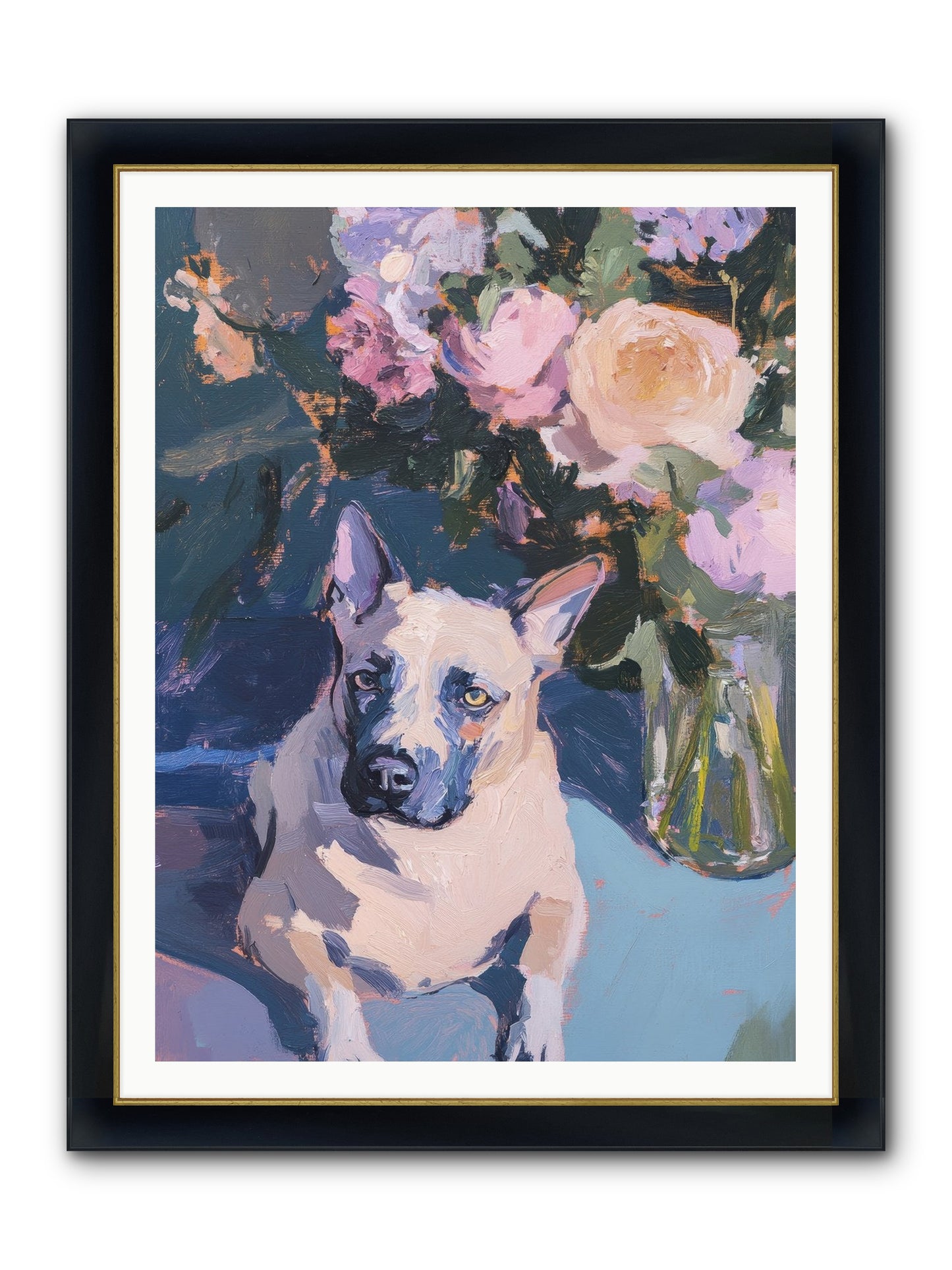 Sweet Little Rascal Framed Print - Wide Black w/Gold 36x48