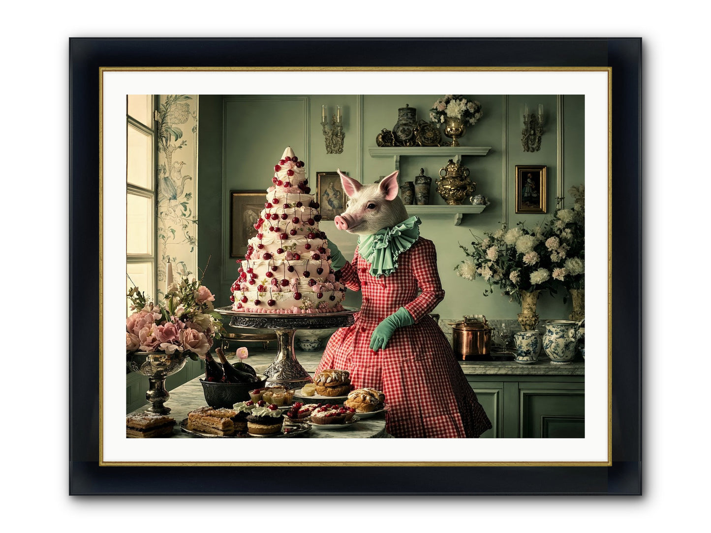 Sweet Makers' Guild No.1 Framed Print - Wide Black w/Gold 40x30