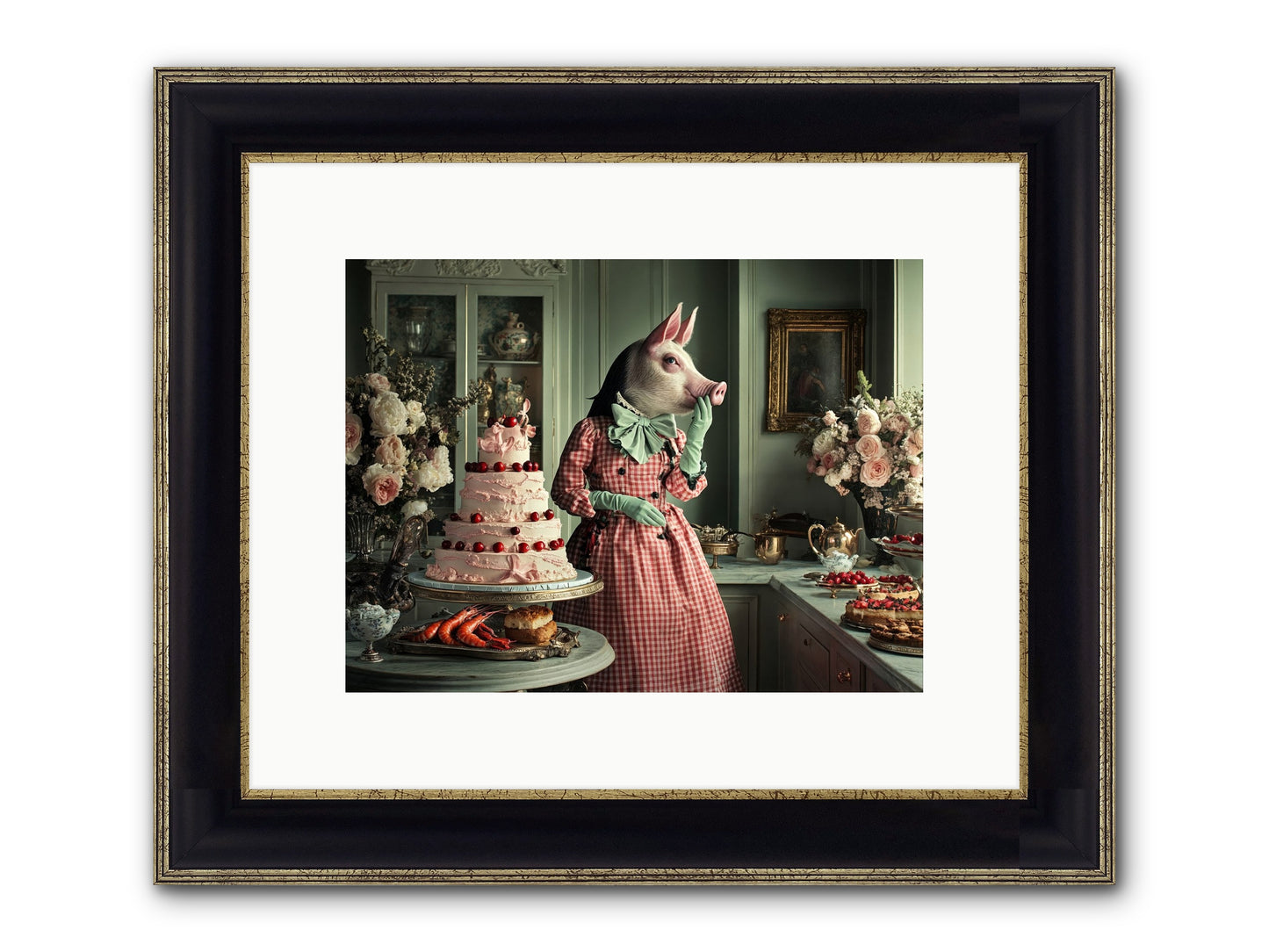 Sweet Makers' Guild No.2 Framed Print - Black & Gold 12x9
