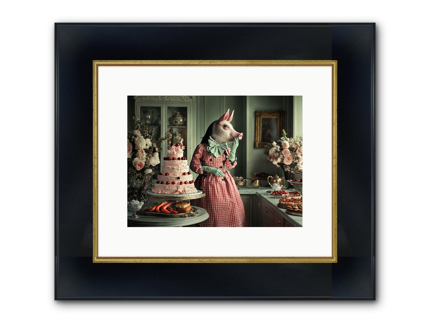 Sweet Makers' Guild No.2 Framed Print - Wide Black w/Gold 12x9