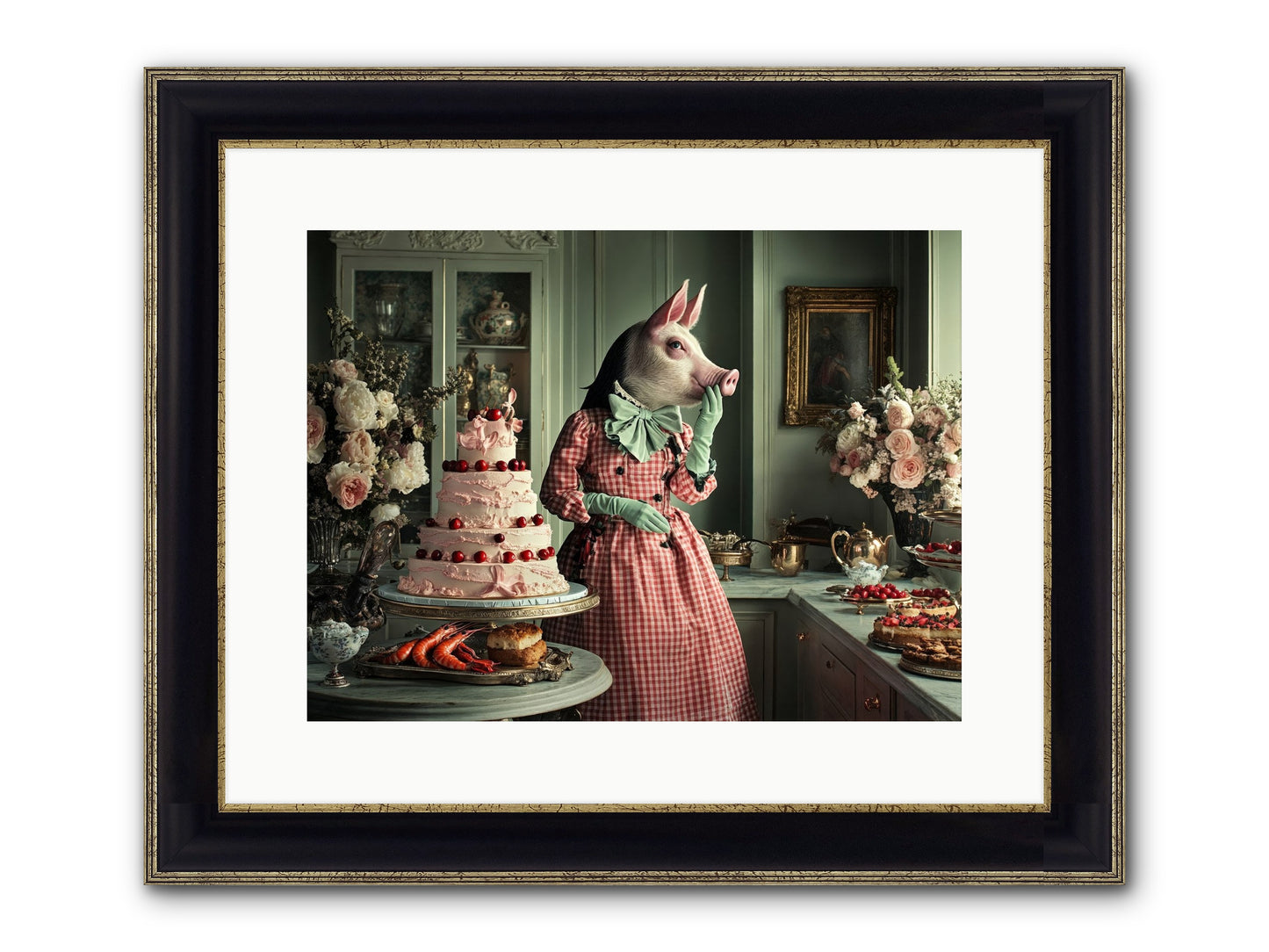 Sweet Makers' Guild No.2 Framed Print - Black & Gold 16x12